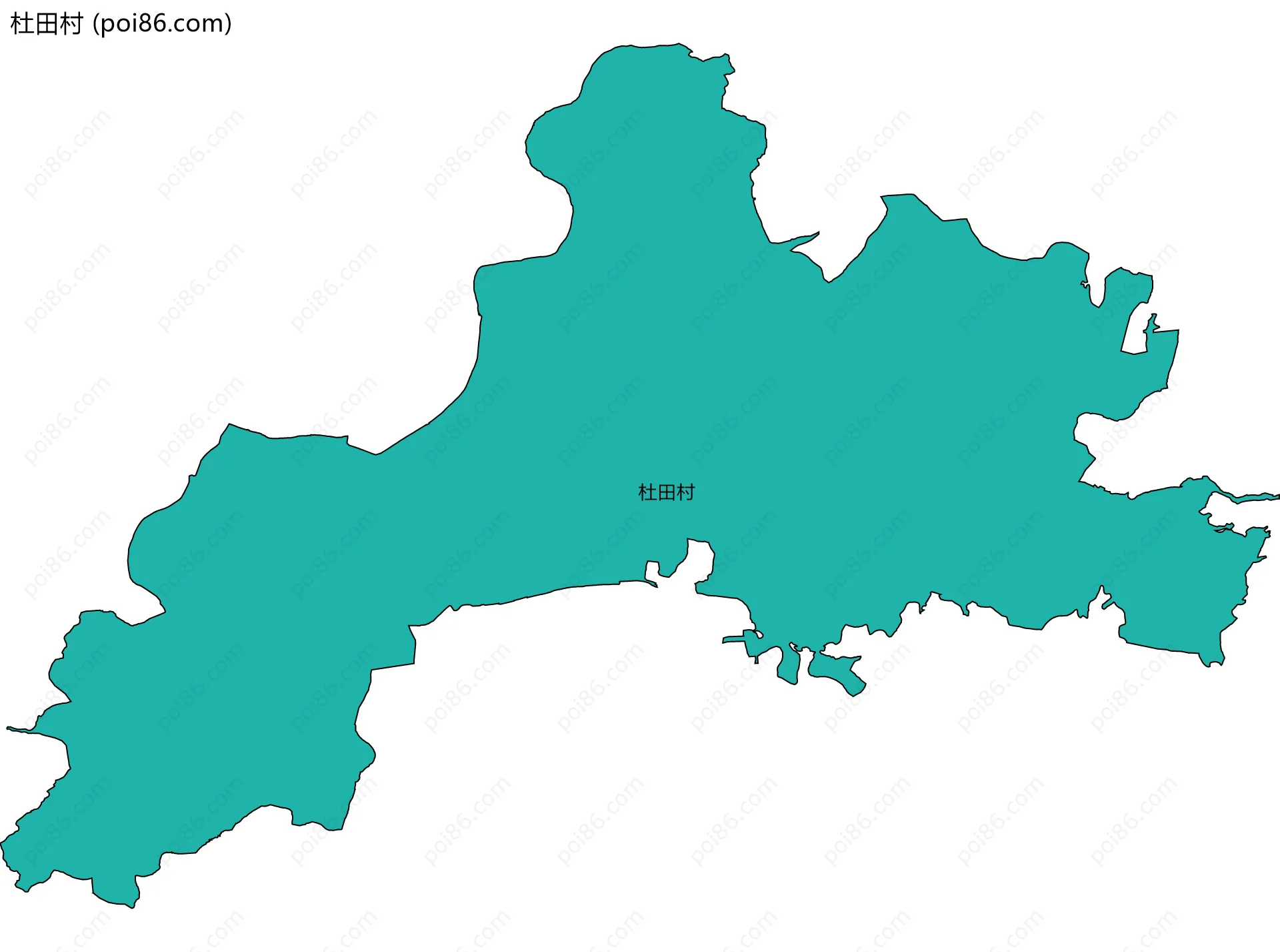 杜田村边界地图