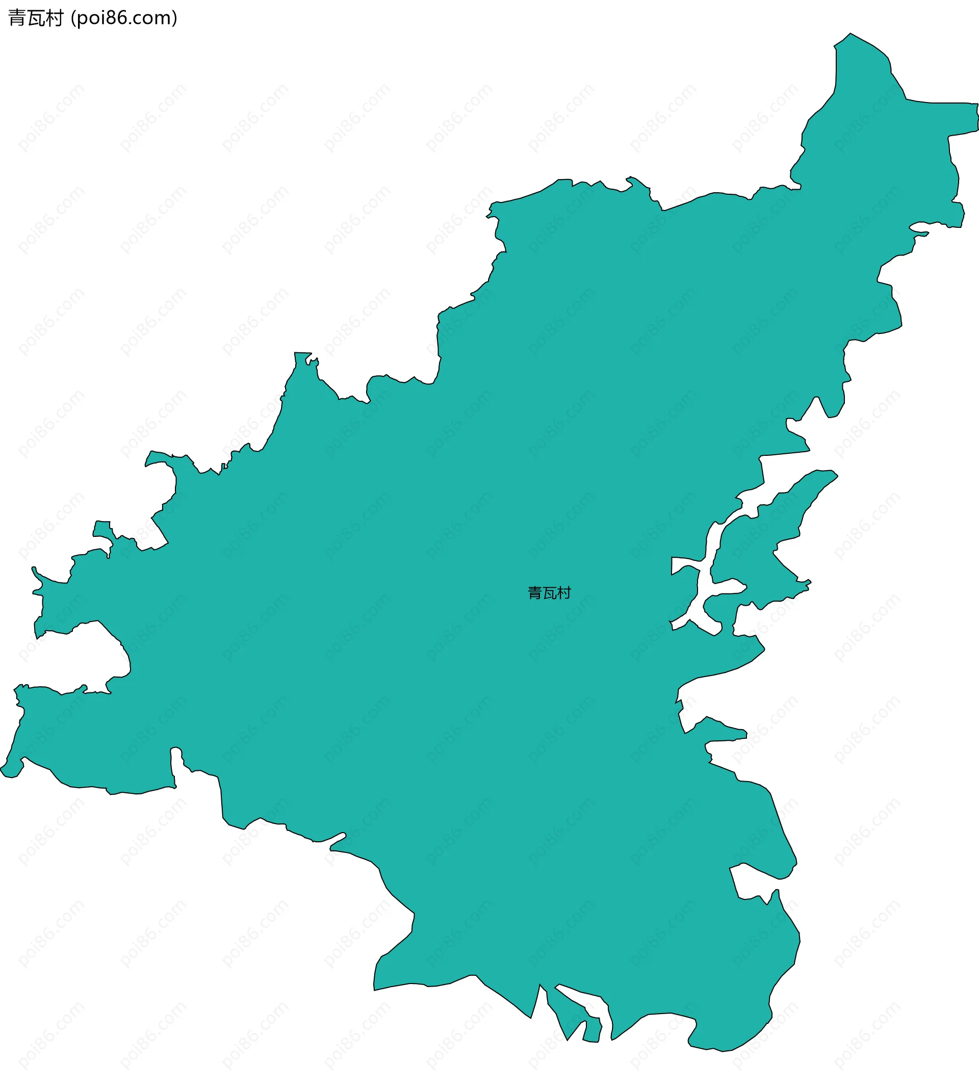 青瓦村边界地图