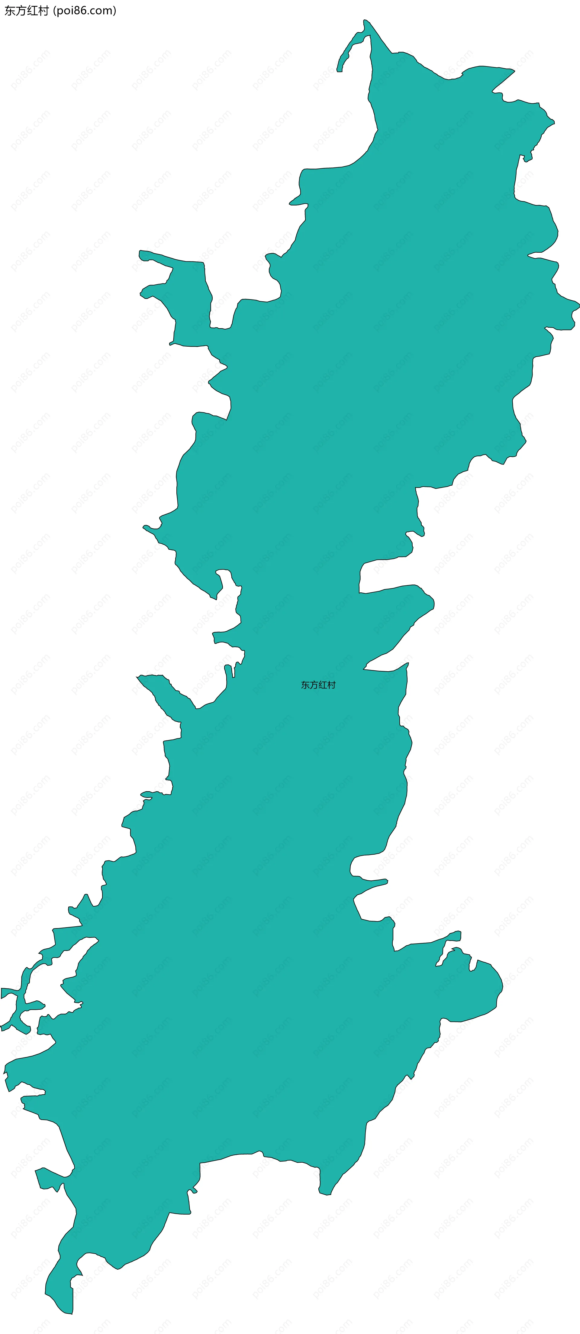 东方红村边界地图