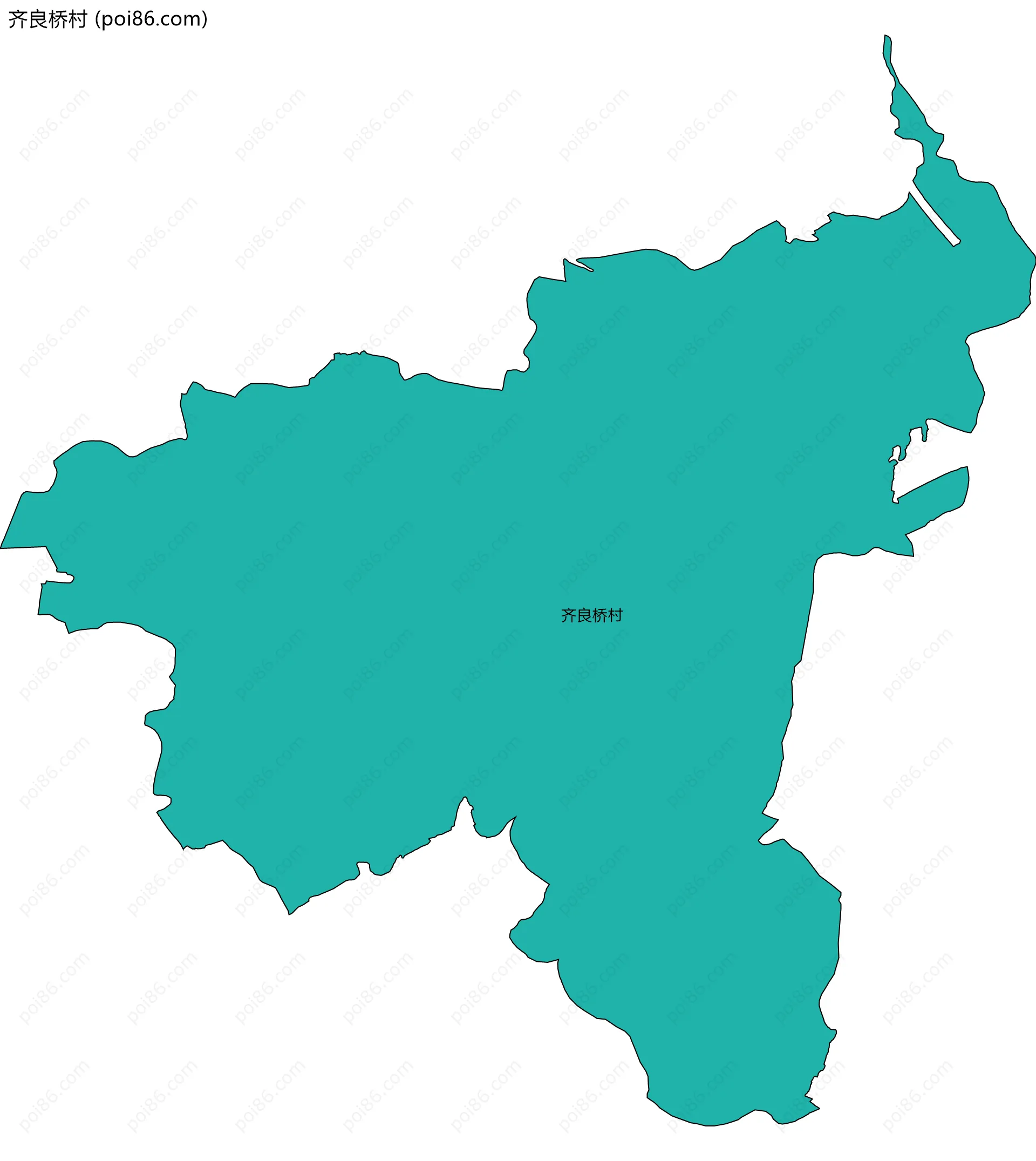 齐良桥村边界地图