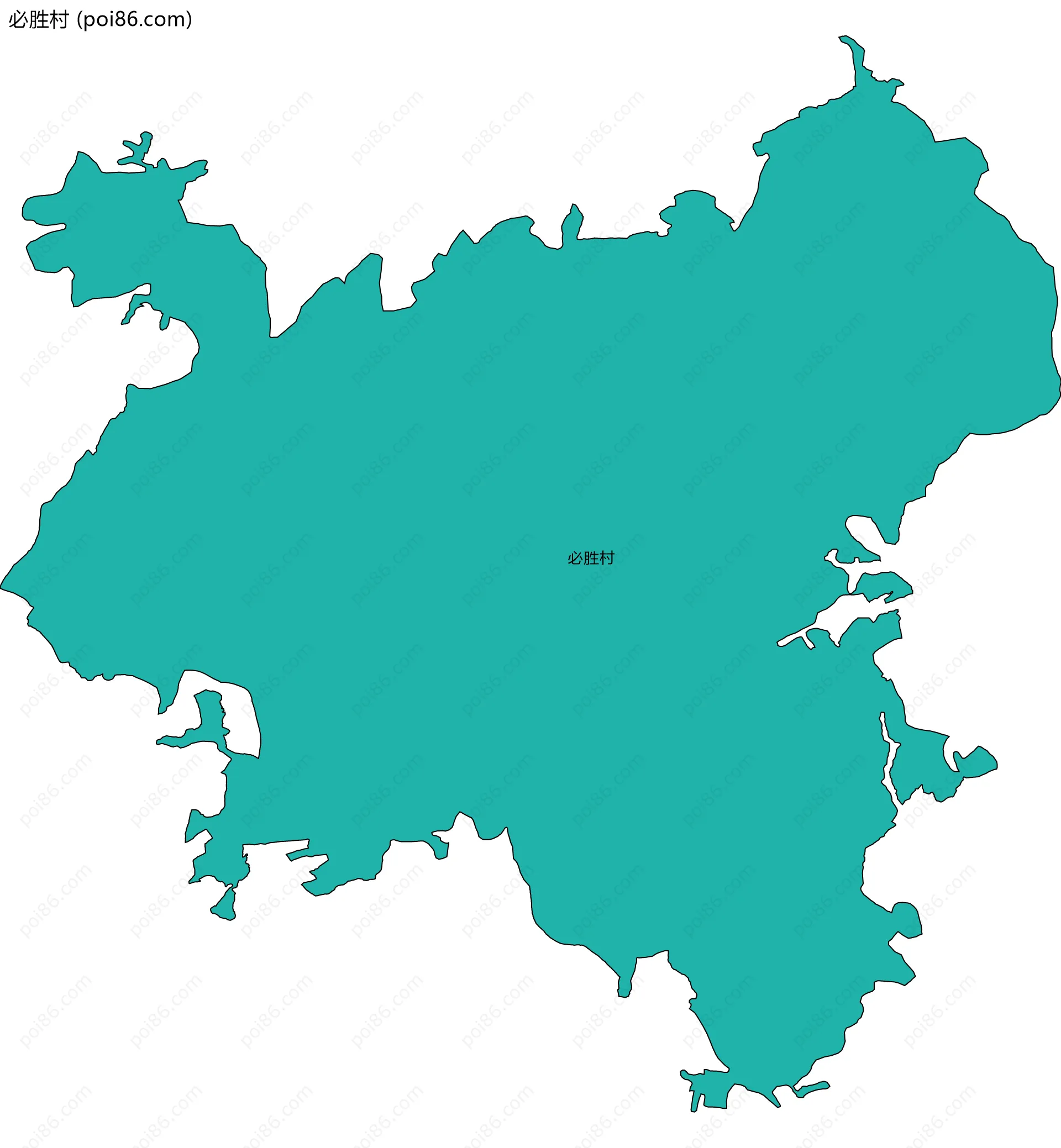 必胜村边界地图
