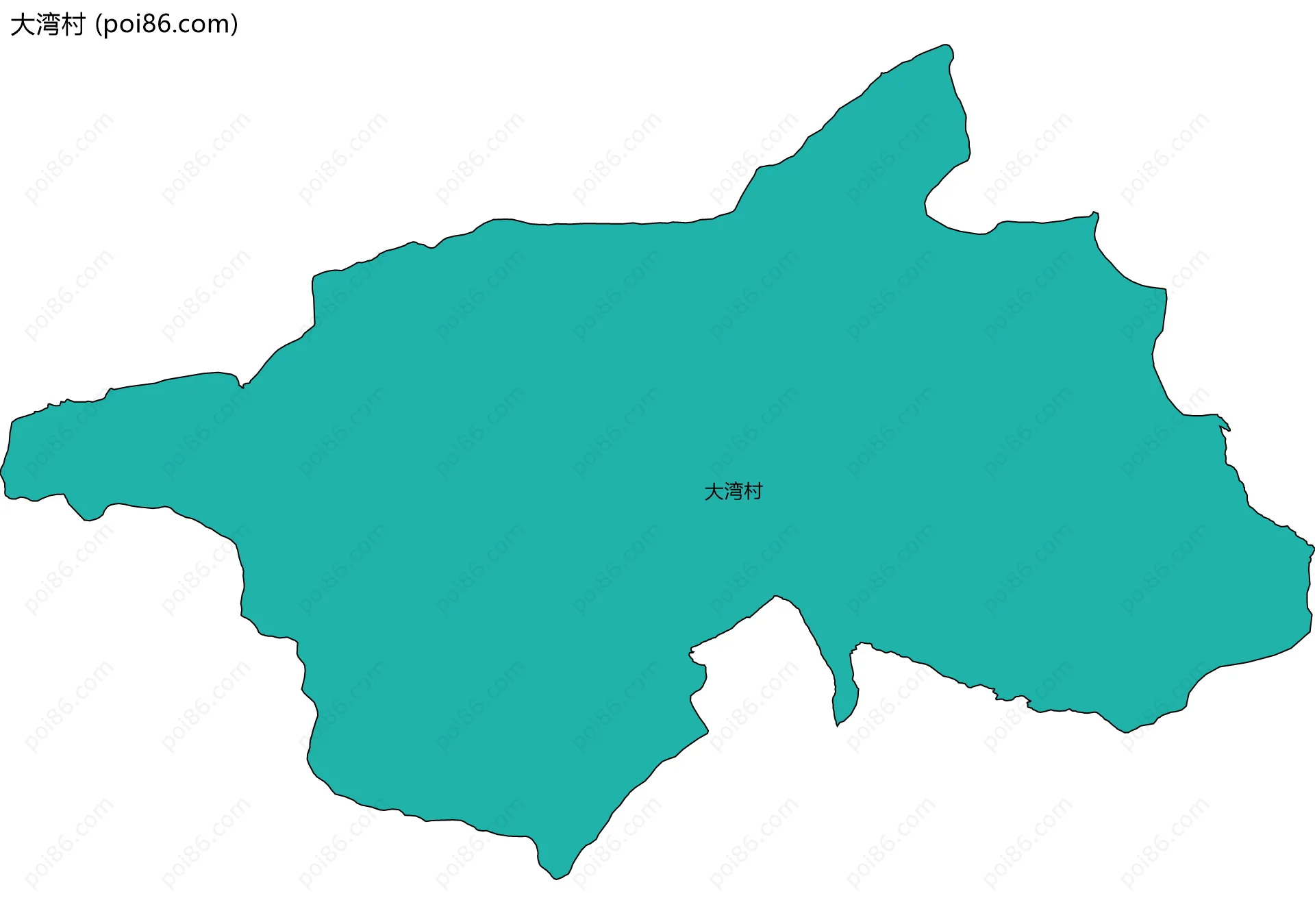 大湾村边界地图