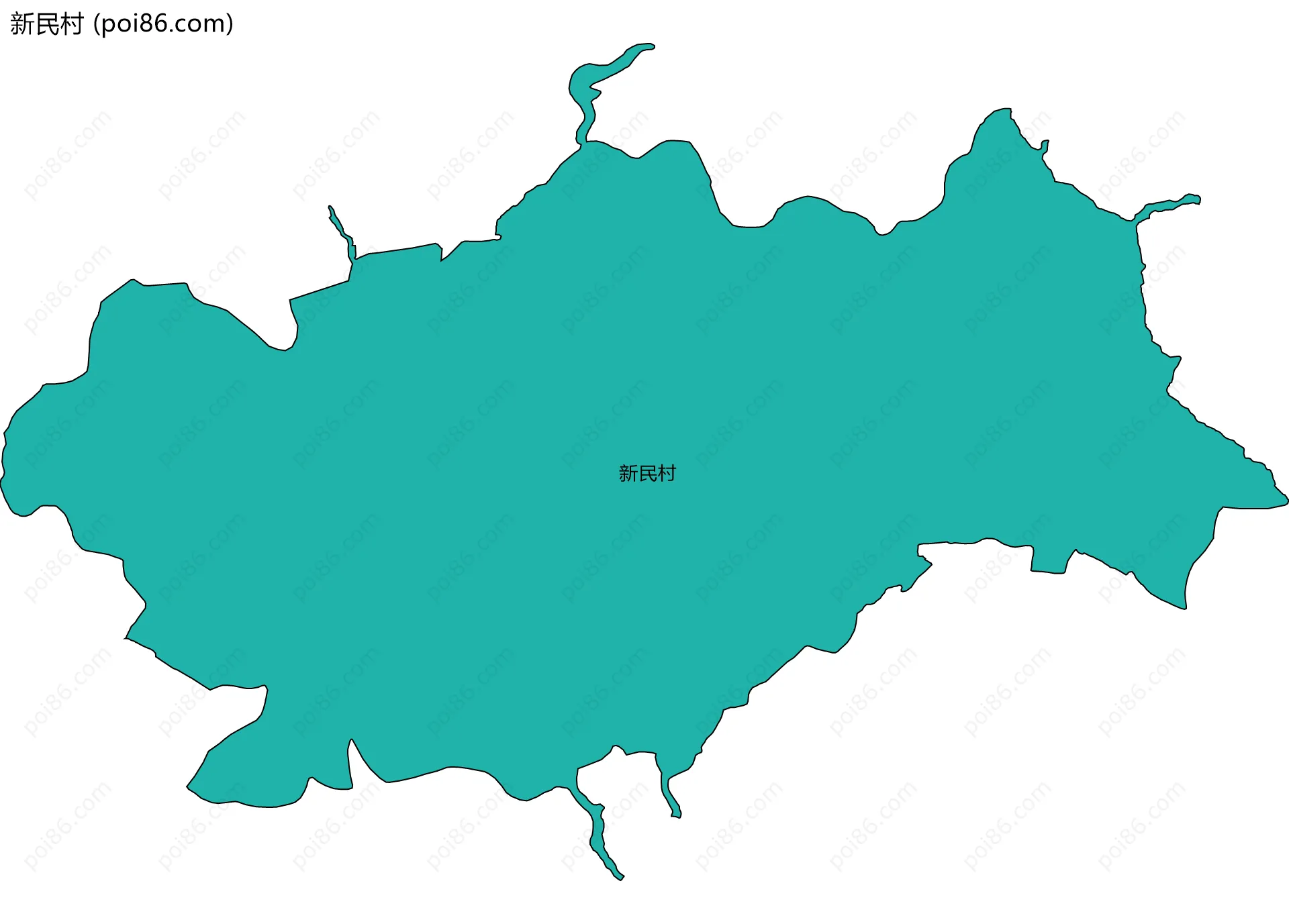 新民村边界地图
