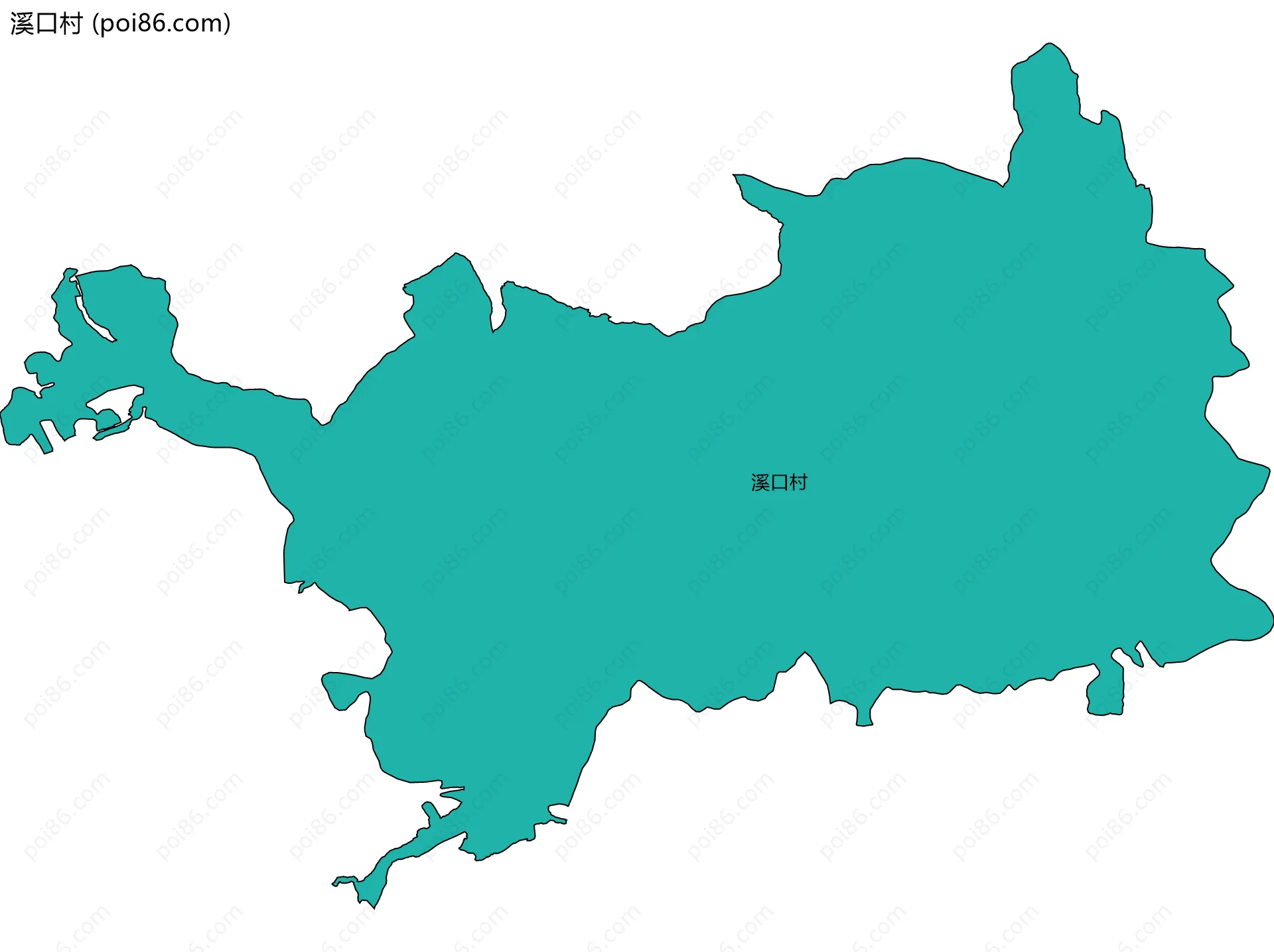 溪口村边界地图