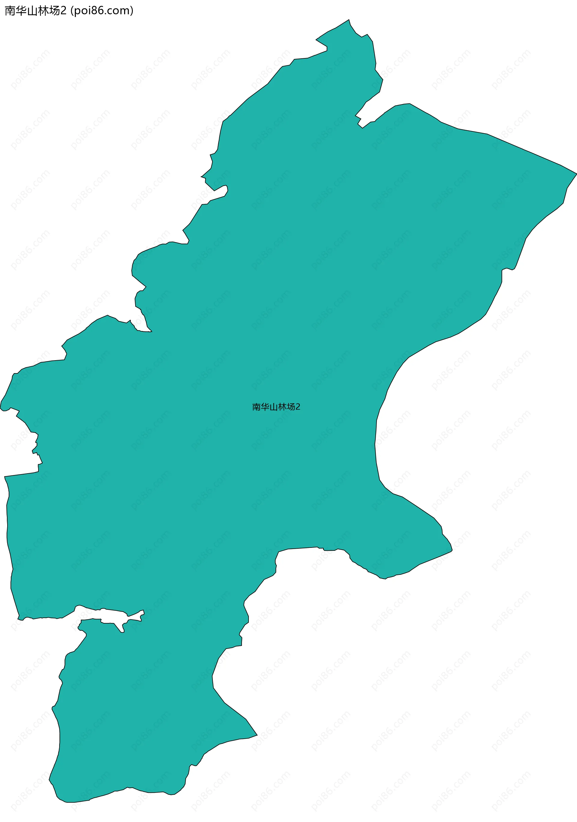 南华山林场2边界地图