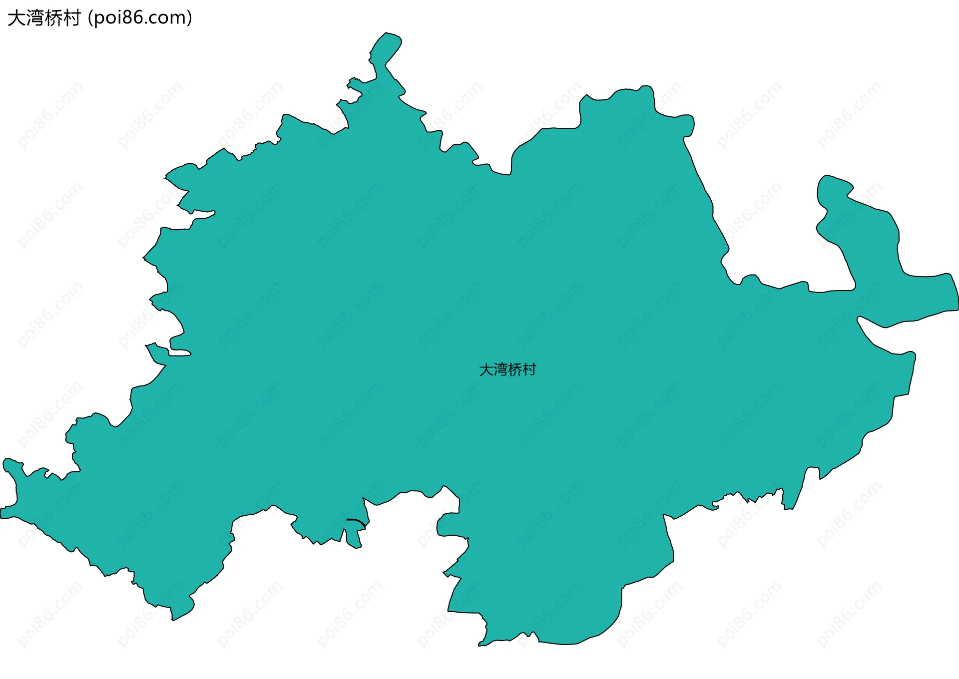 大湾桥村边界地图