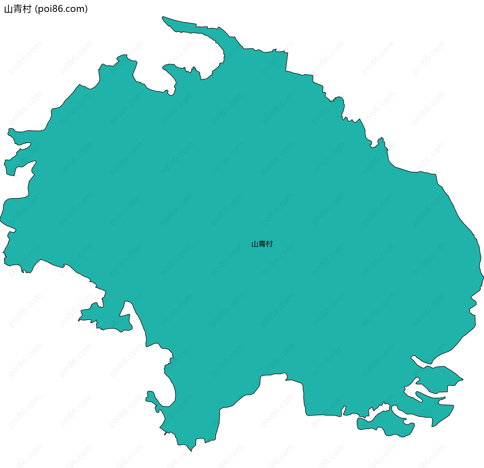 山青村边界地图