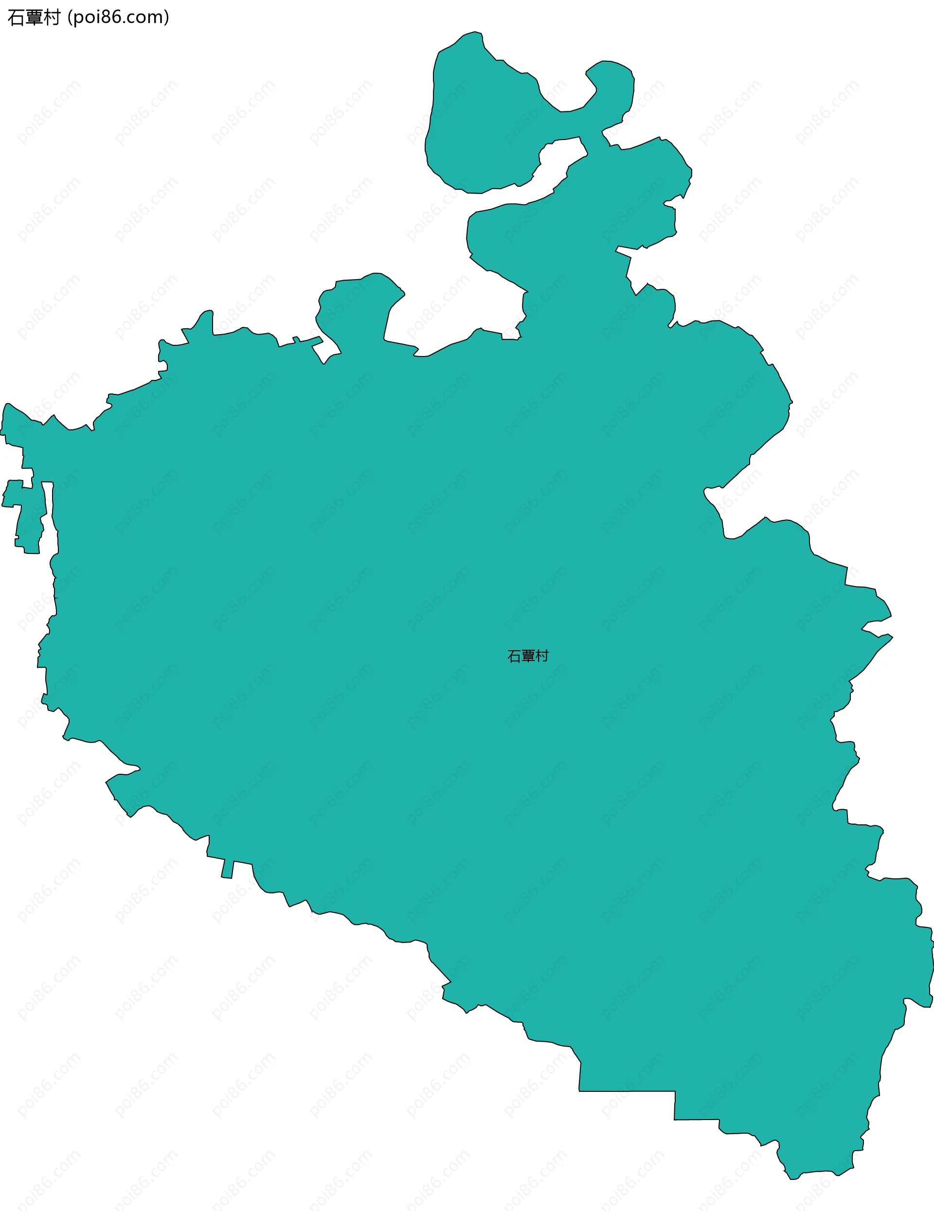 石覃村边界地图