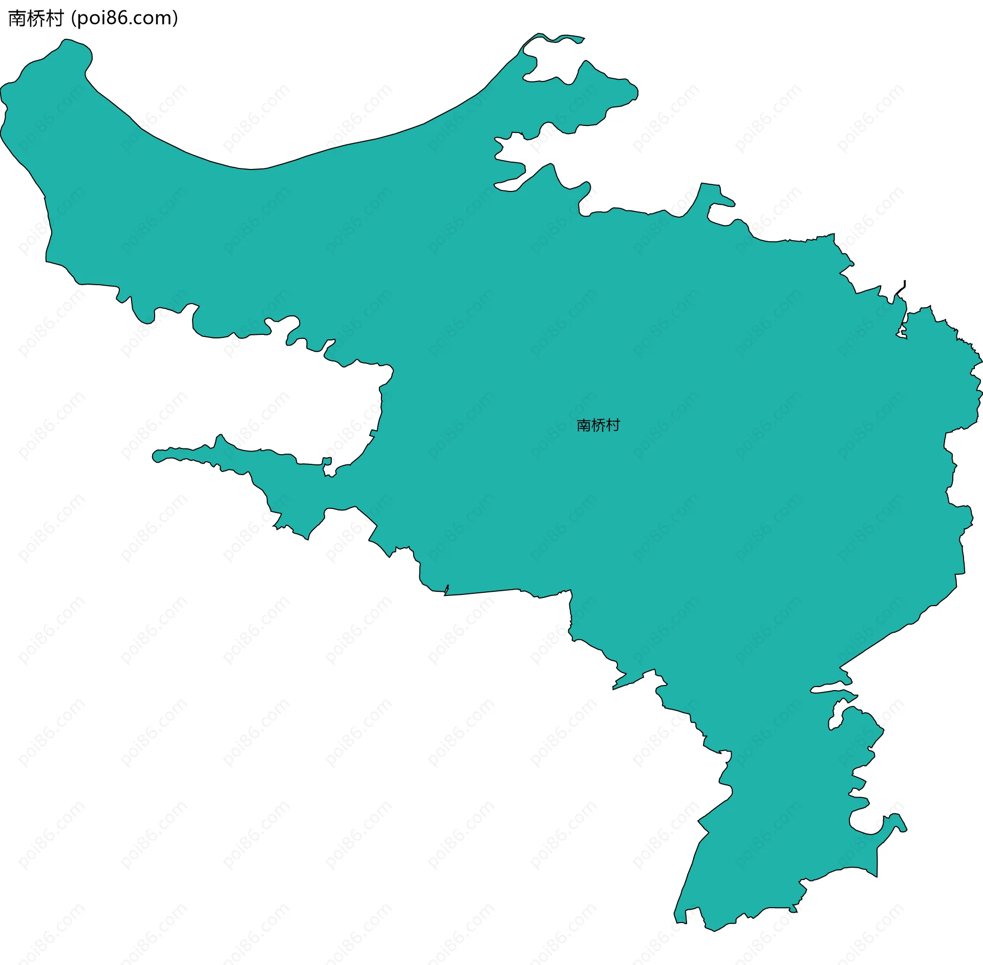 南桥村边界地图