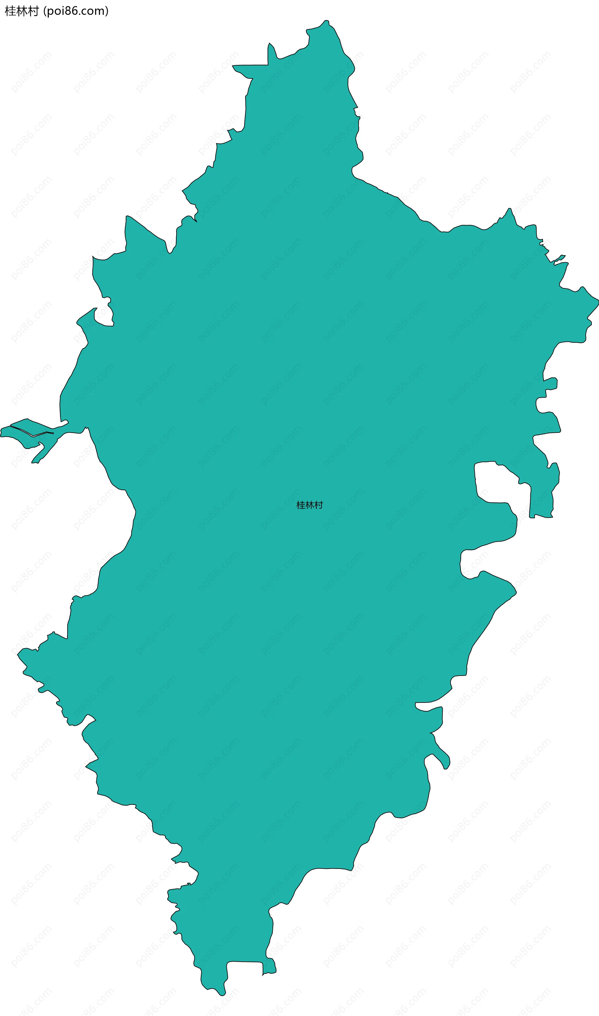 桂林村边界地图