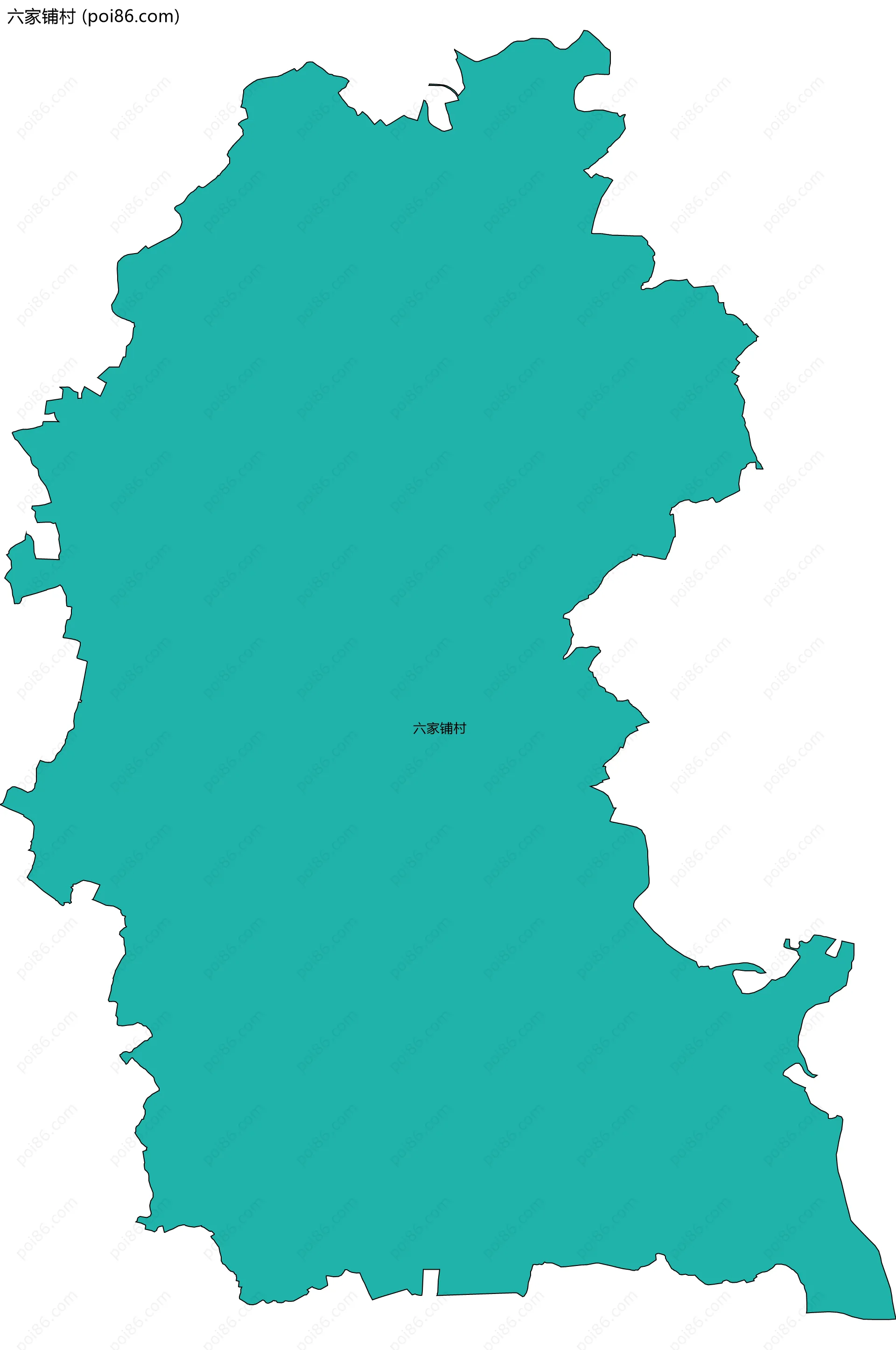 六家铺村边界地图