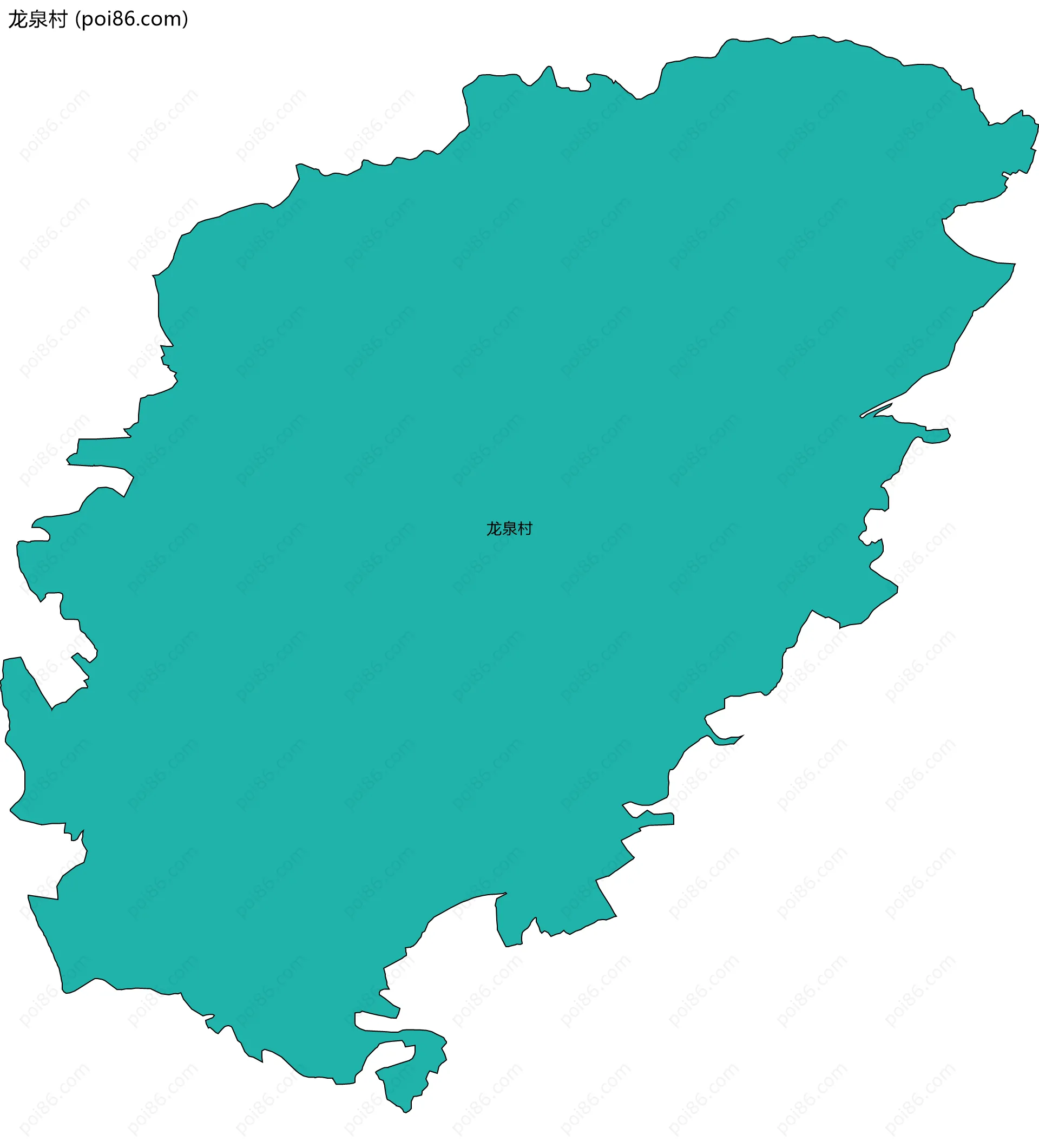 龙泉村边界地图