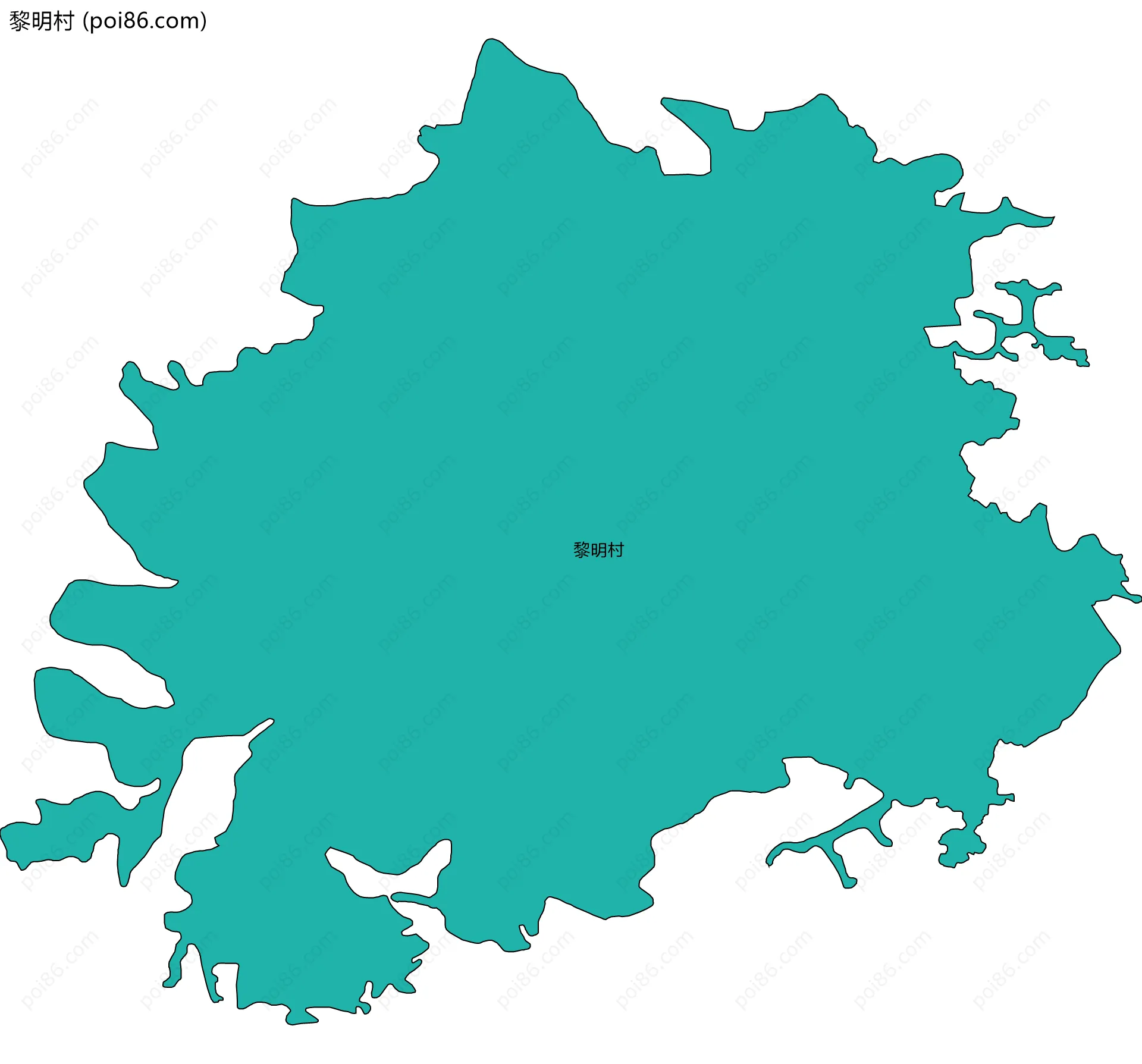 黎明村边界地图