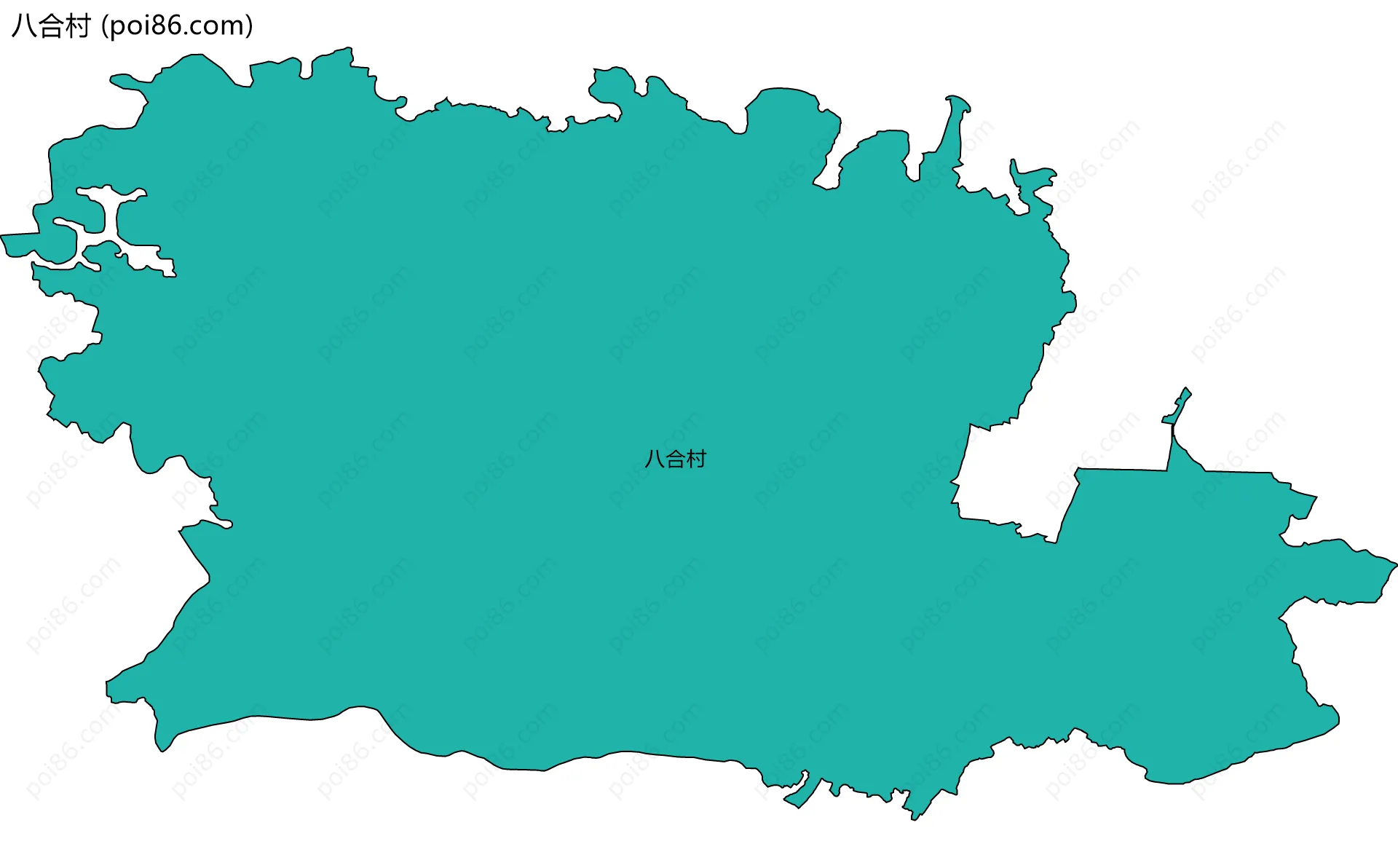 八合村边界地图