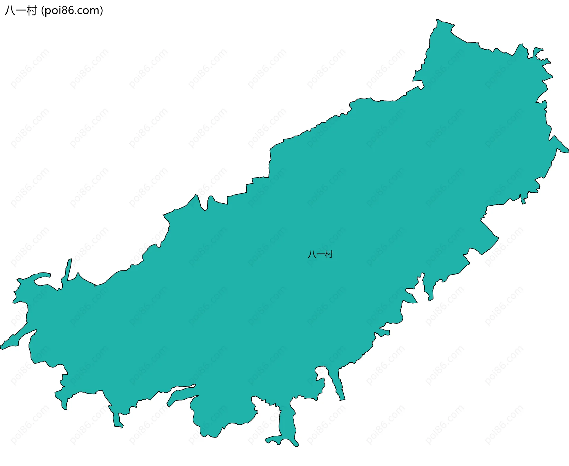 八一村边界地图