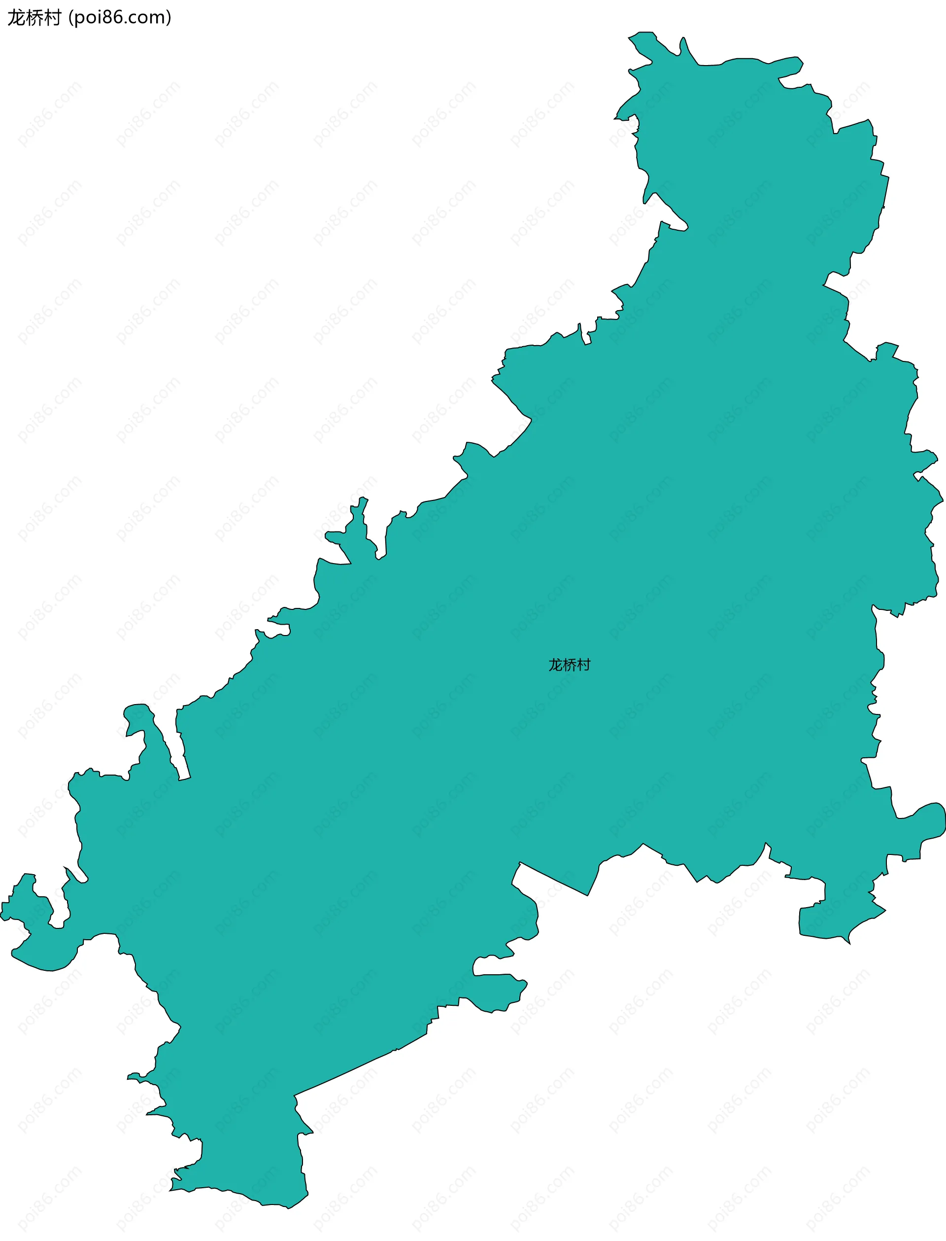 龙桥村边界地图