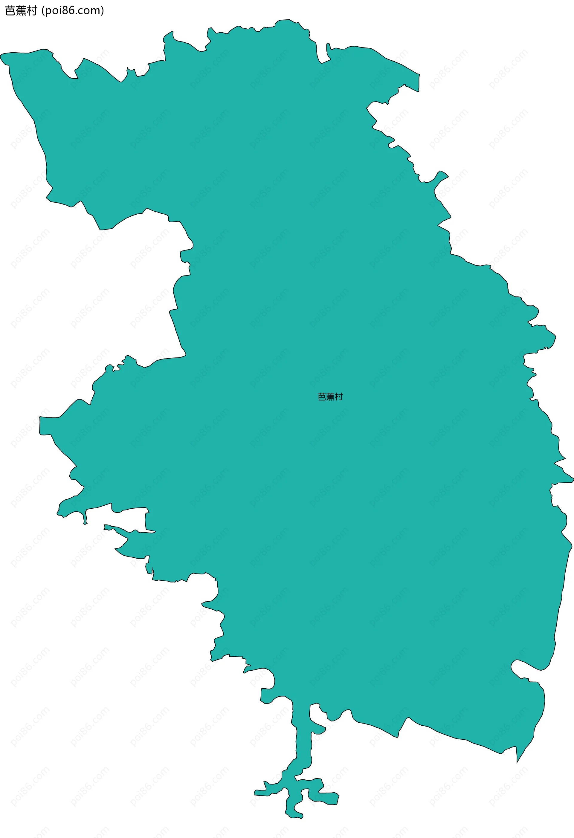 芭蕉村边界地图