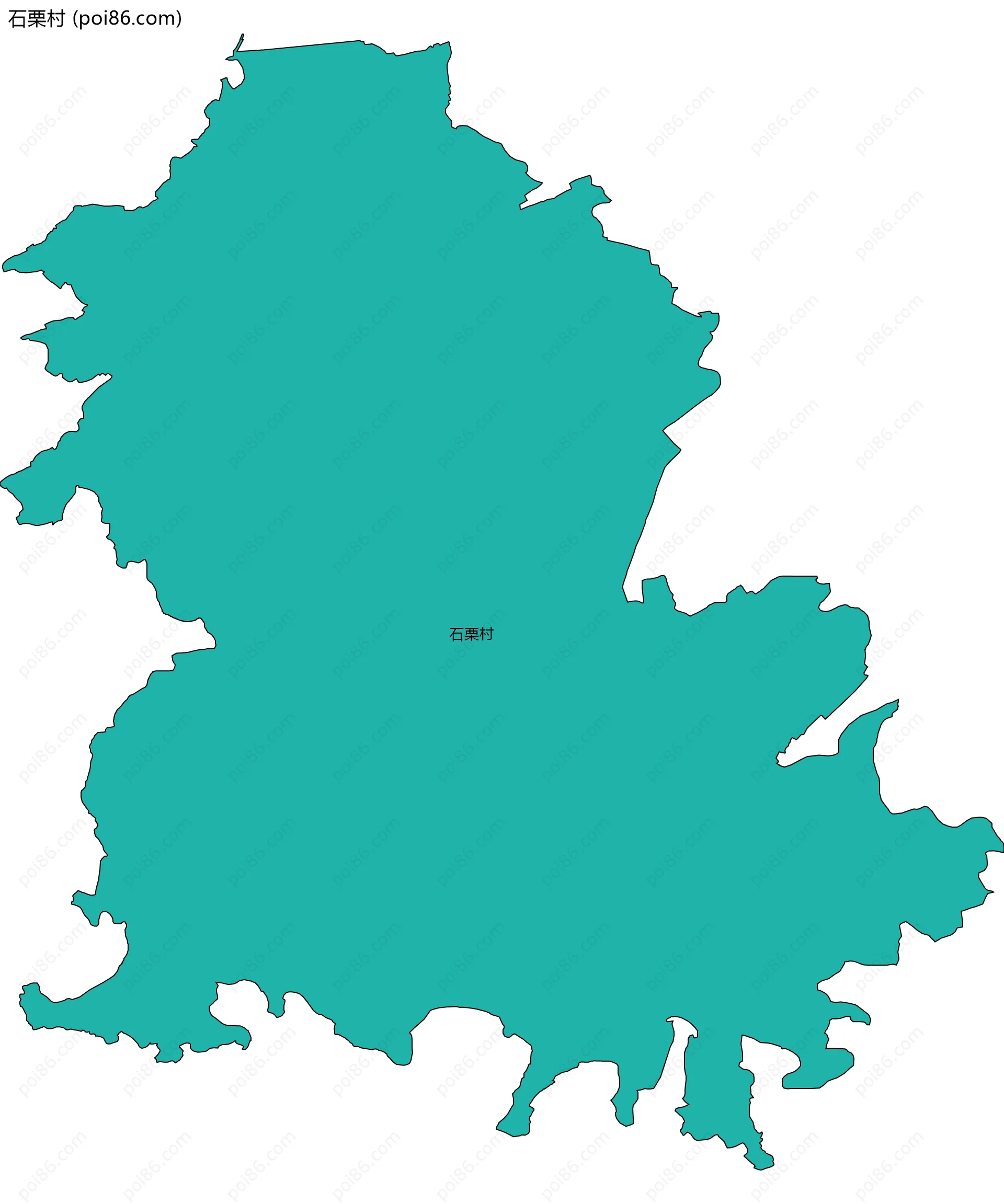 石栗村边界地图