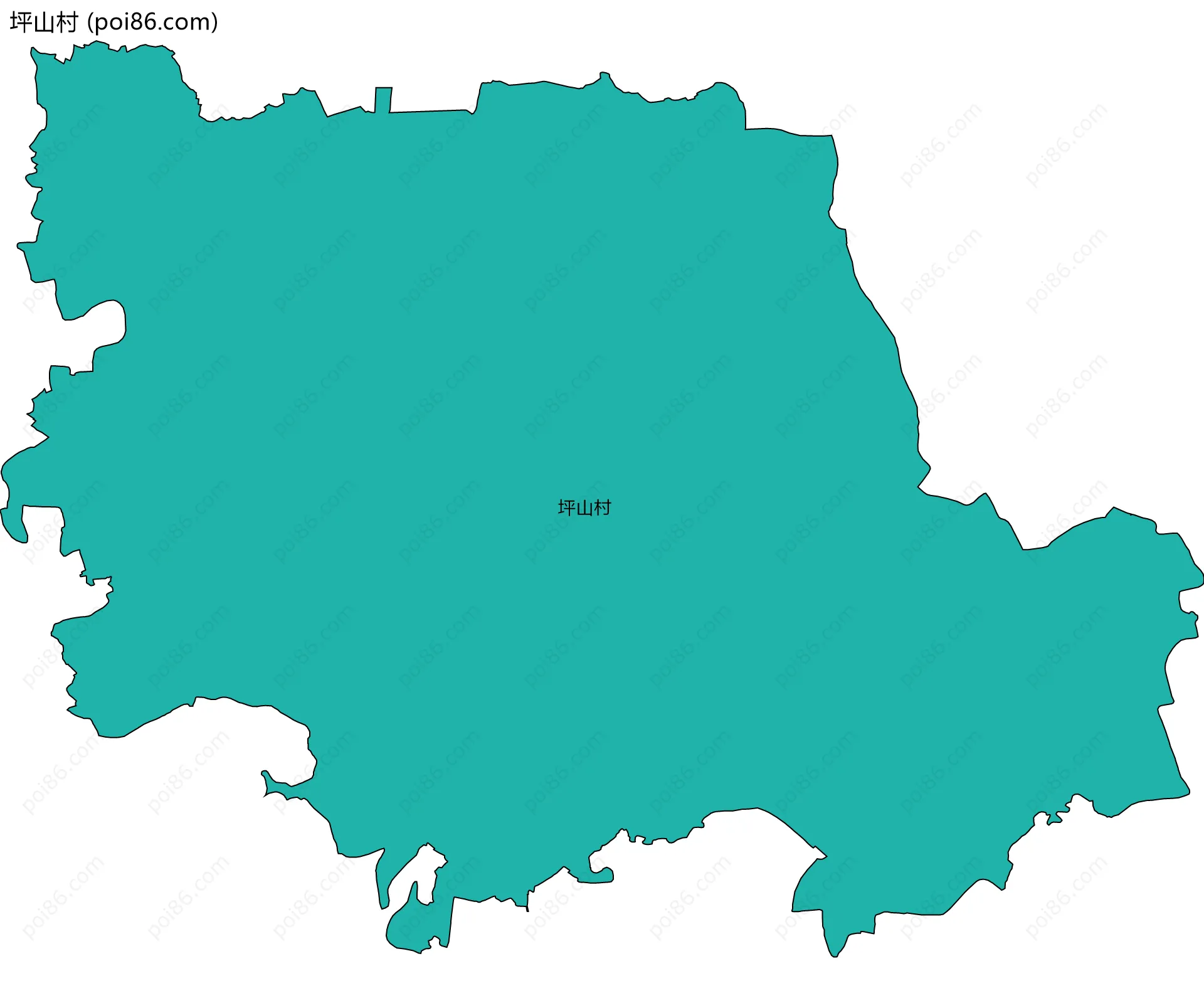 坪山村边界地图