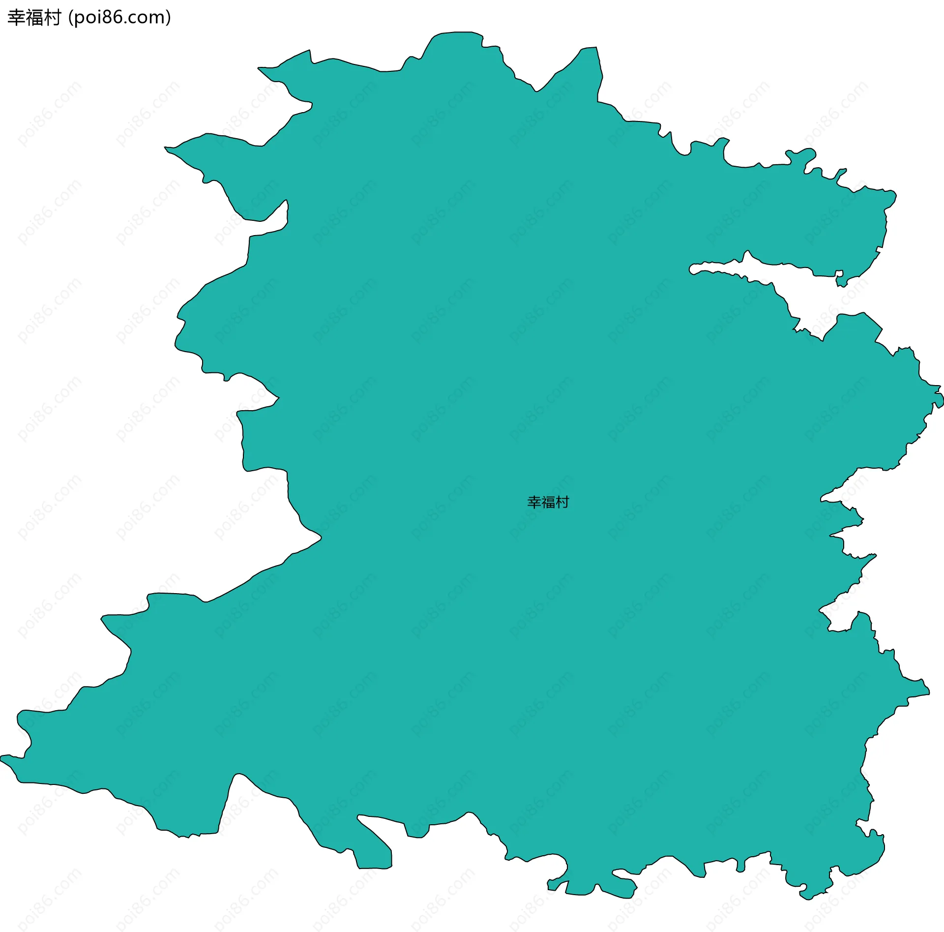 幸福村边界地图
