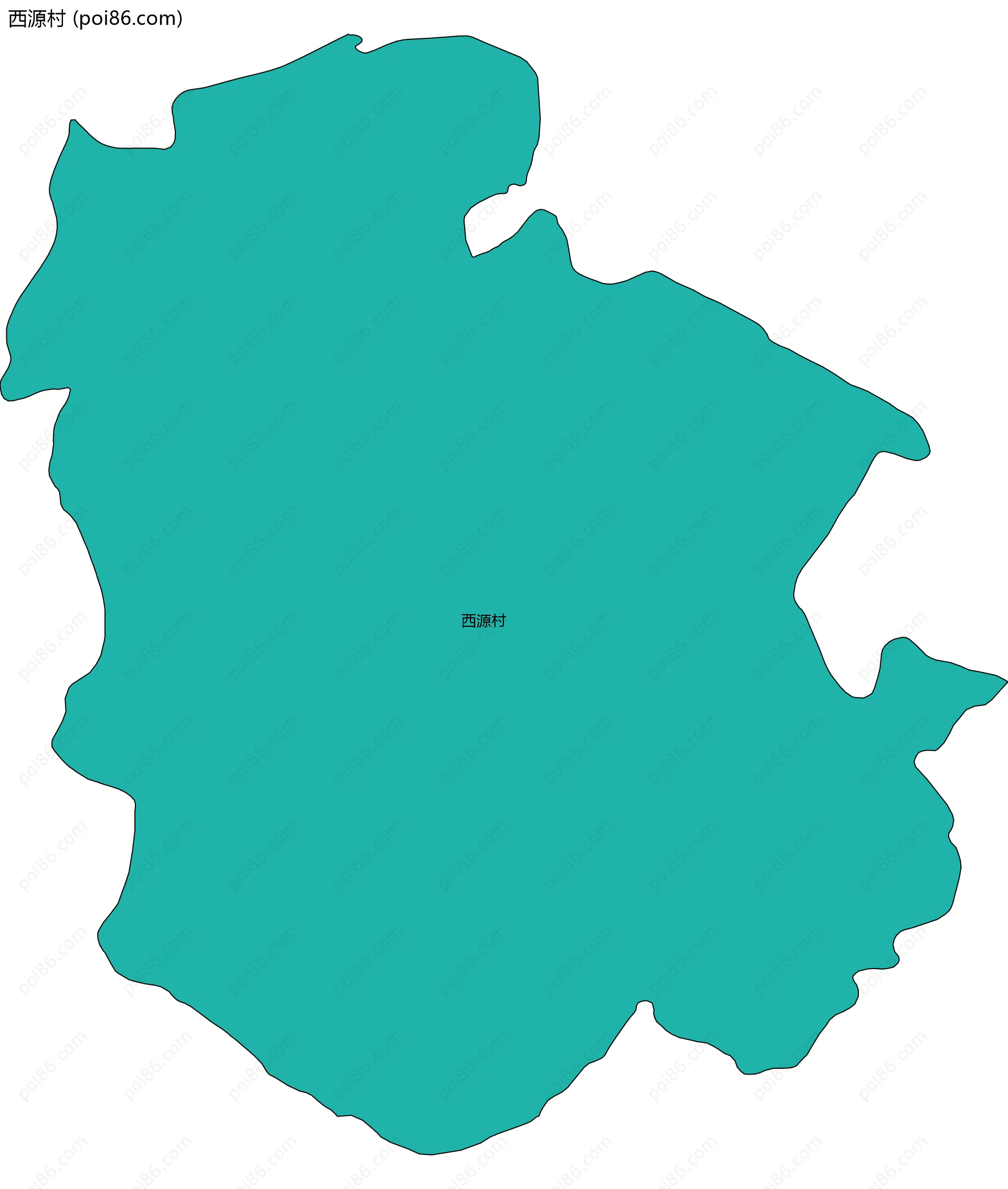 西源村边界地图