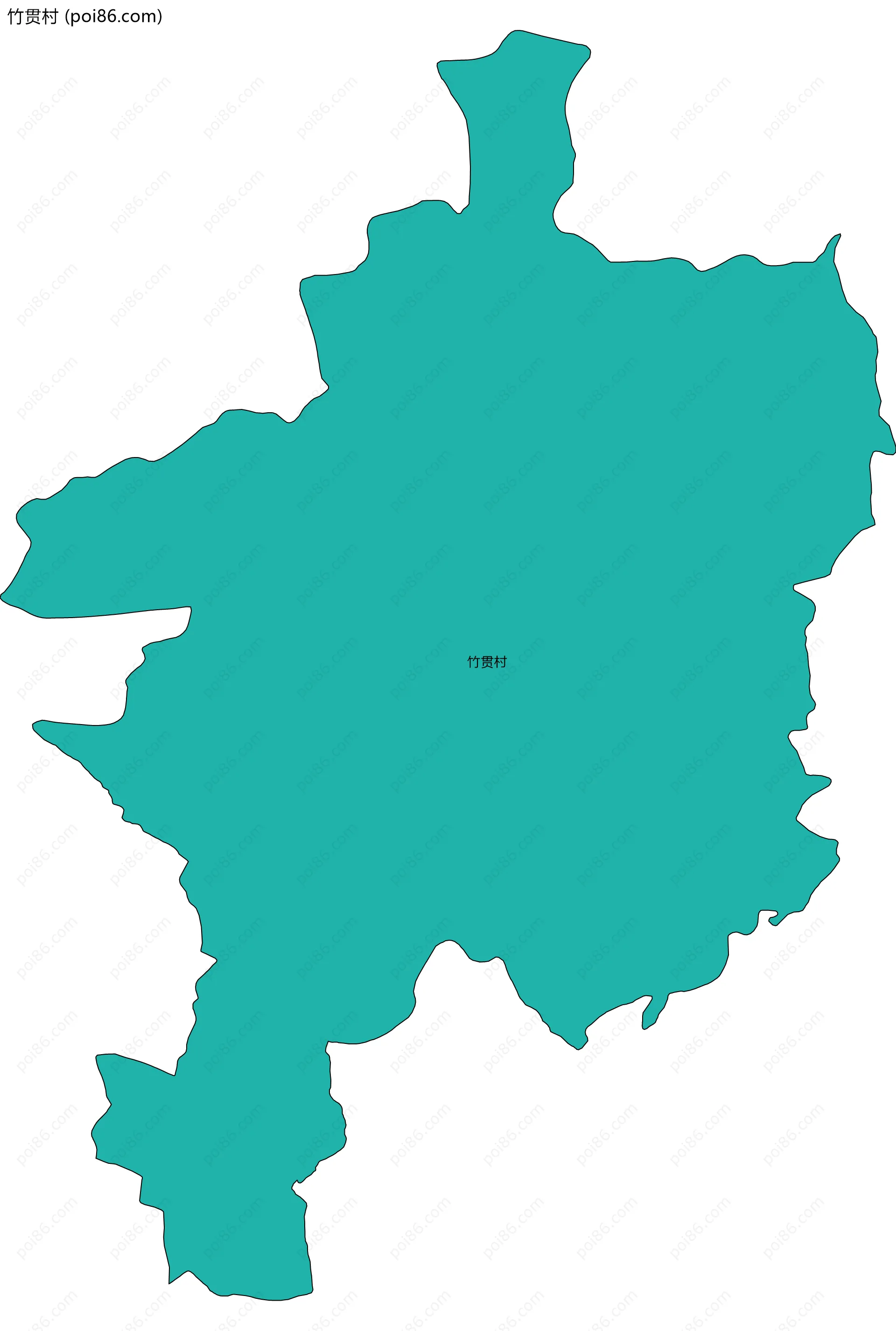 竹贯村边界地图