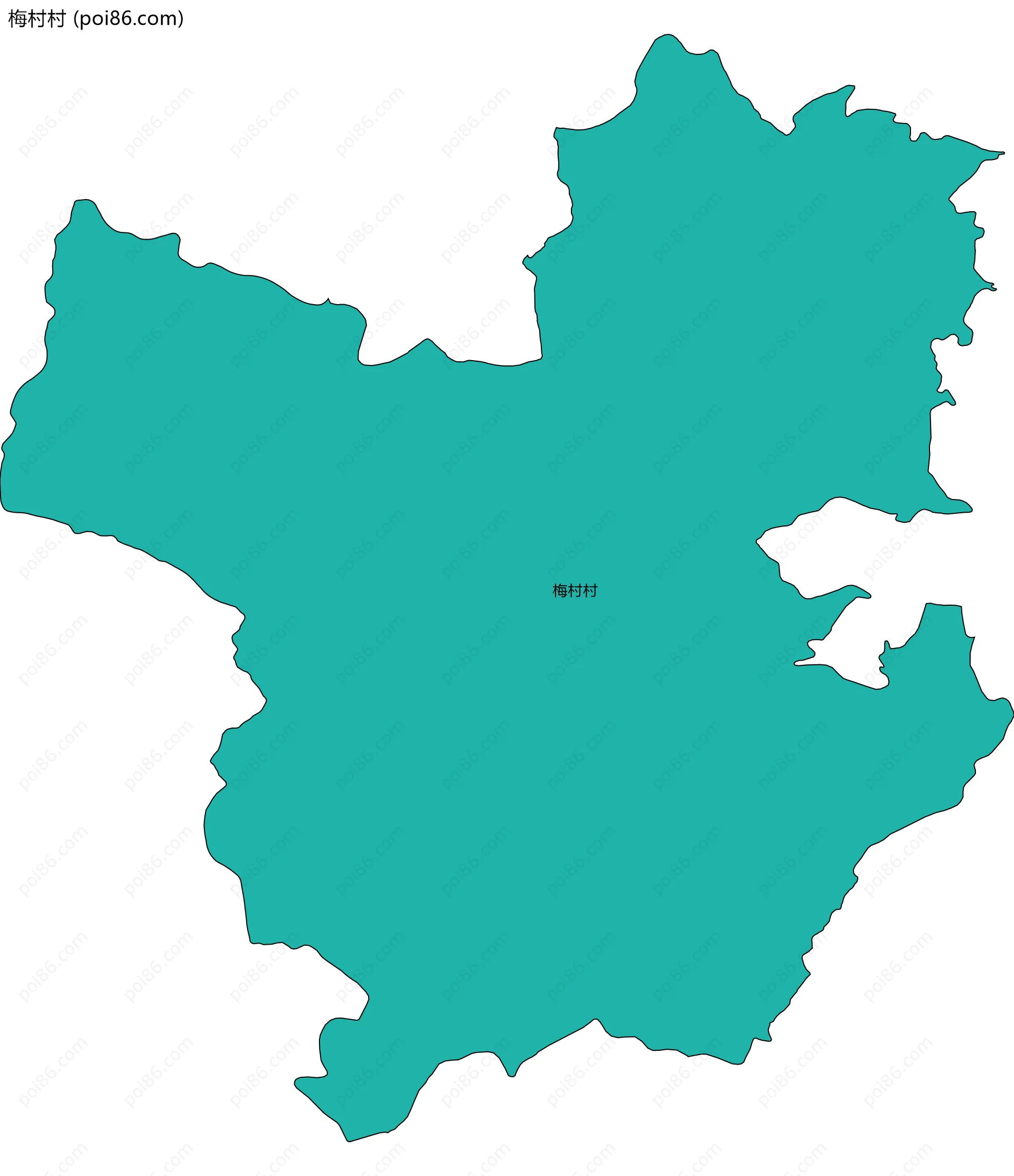 梅村村边界地图