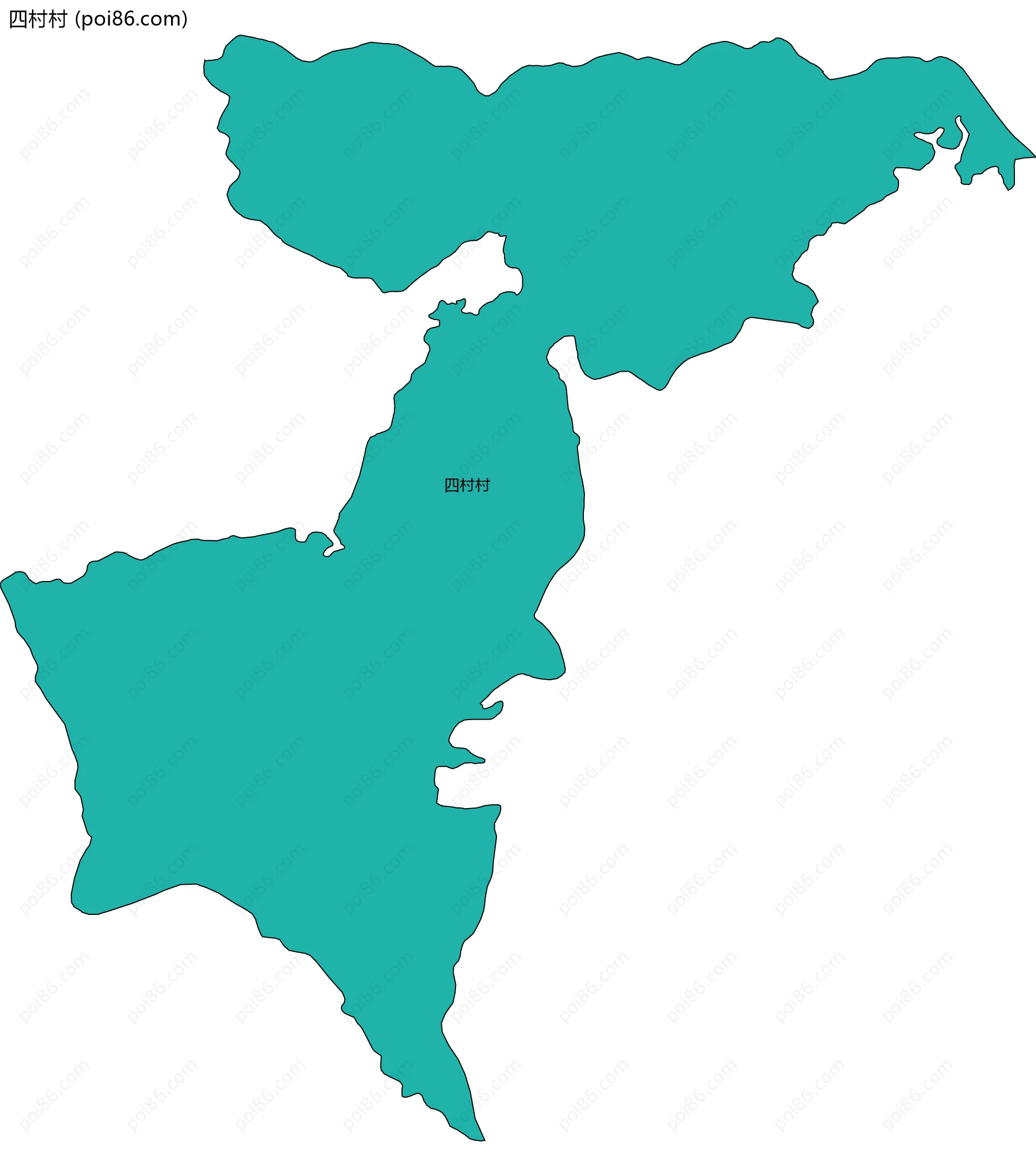 四村村边界地图