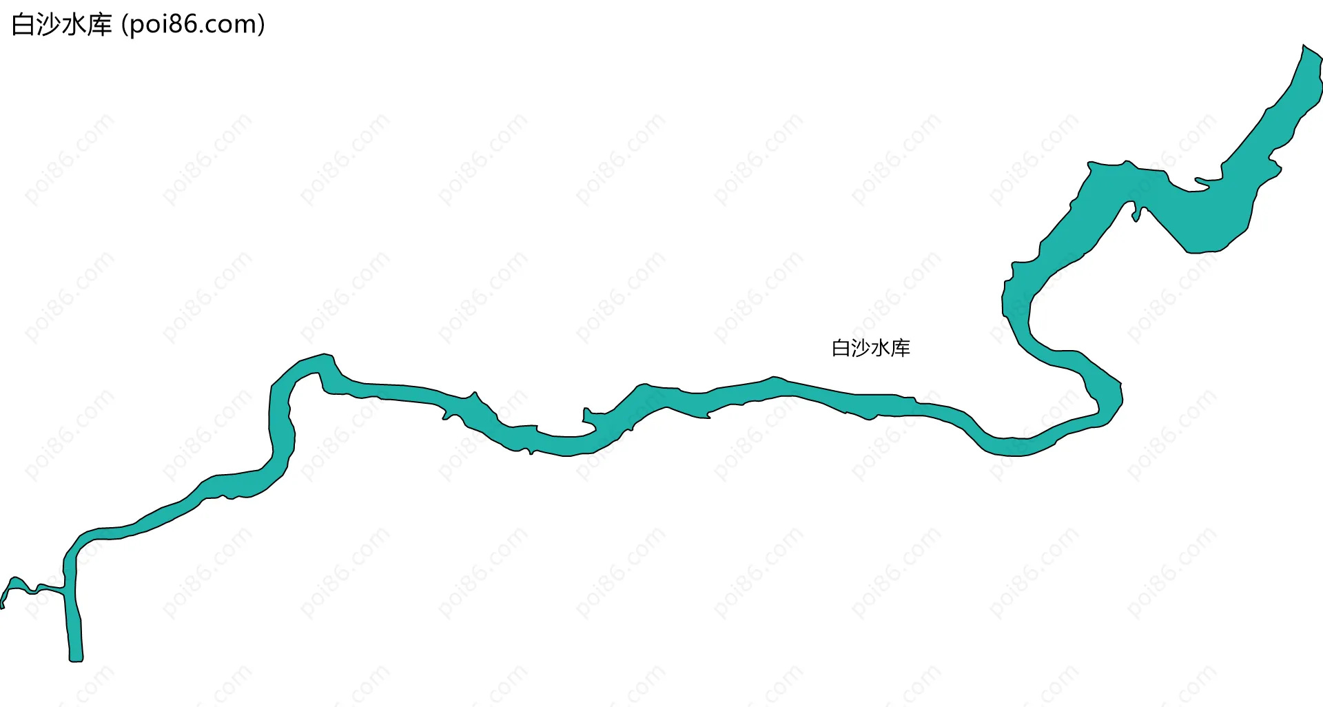 白沙水库边界地图