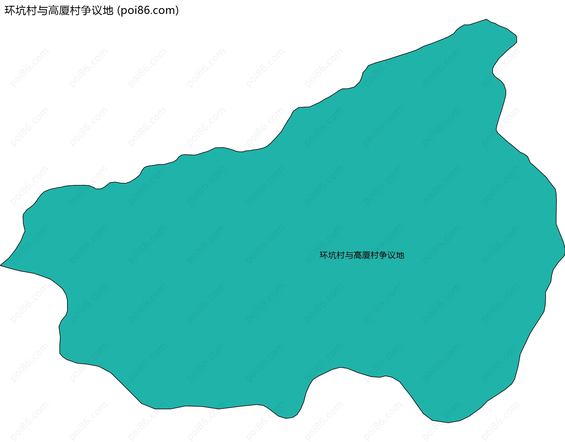 环坑村与高厦村争议地边界地图