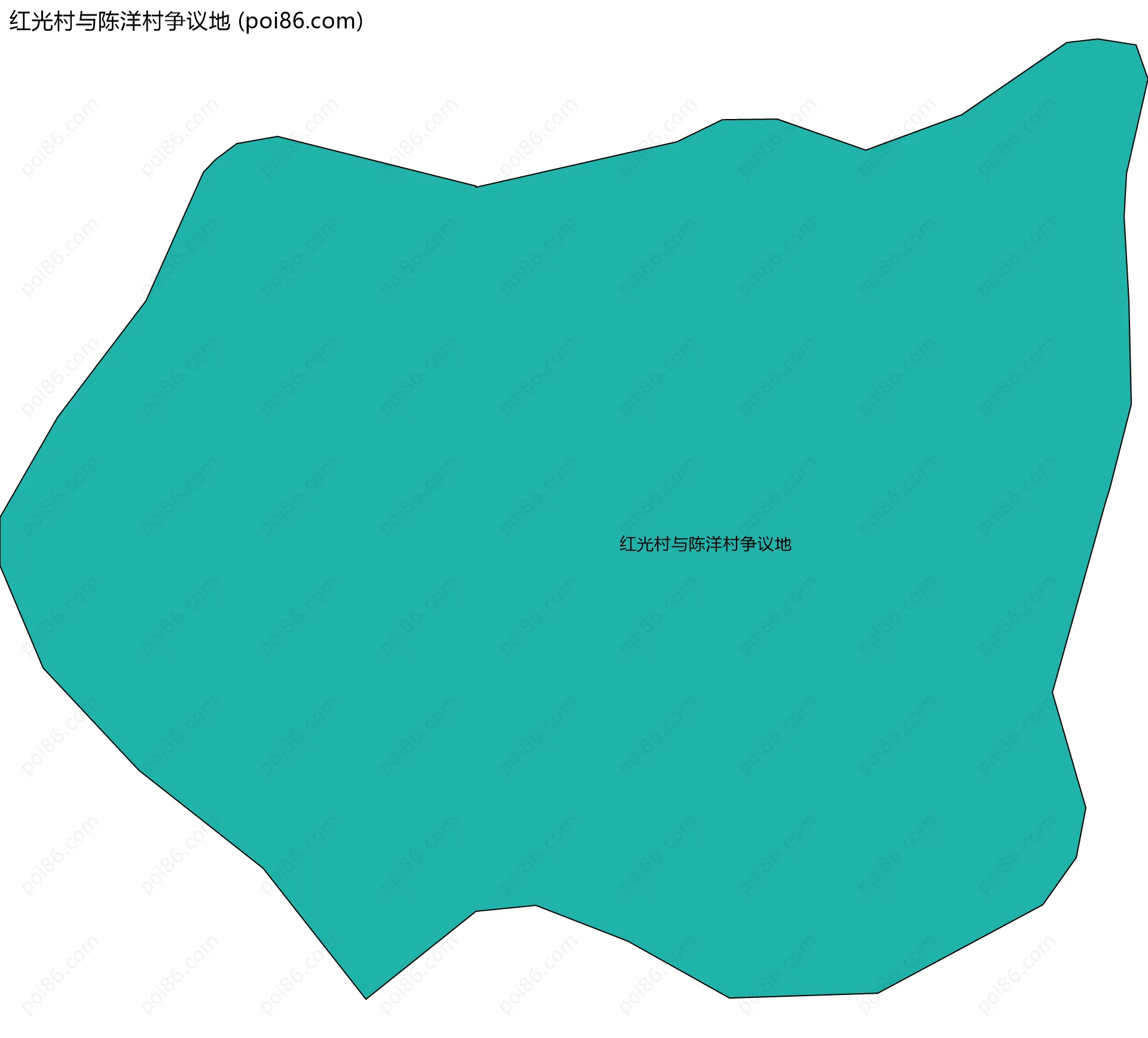红光村与陈洋村争议地边界地图