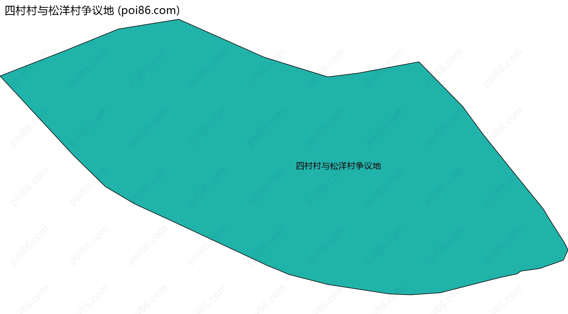 四村村与松洋村争议地边界地图