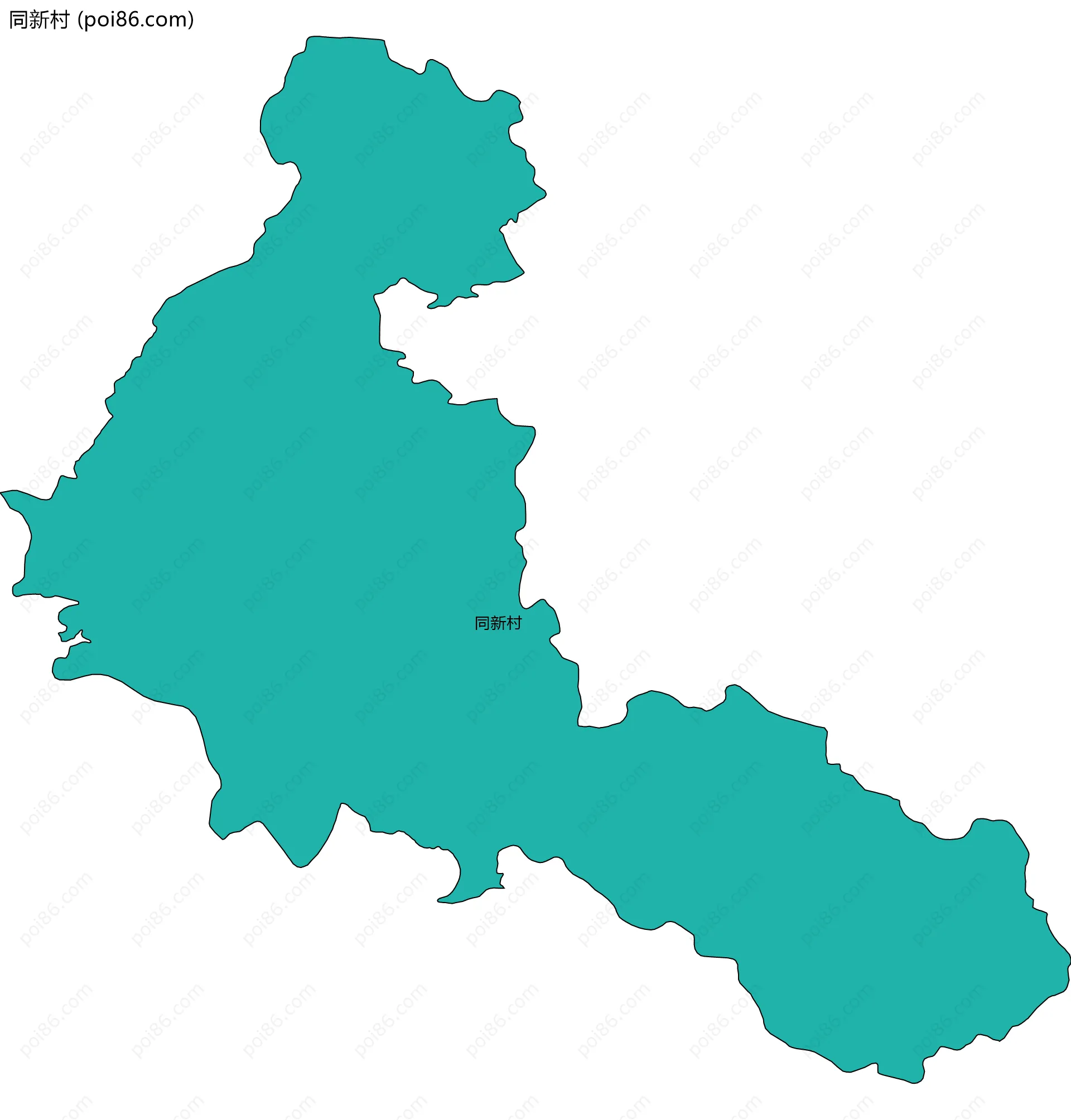 同新村边界地图