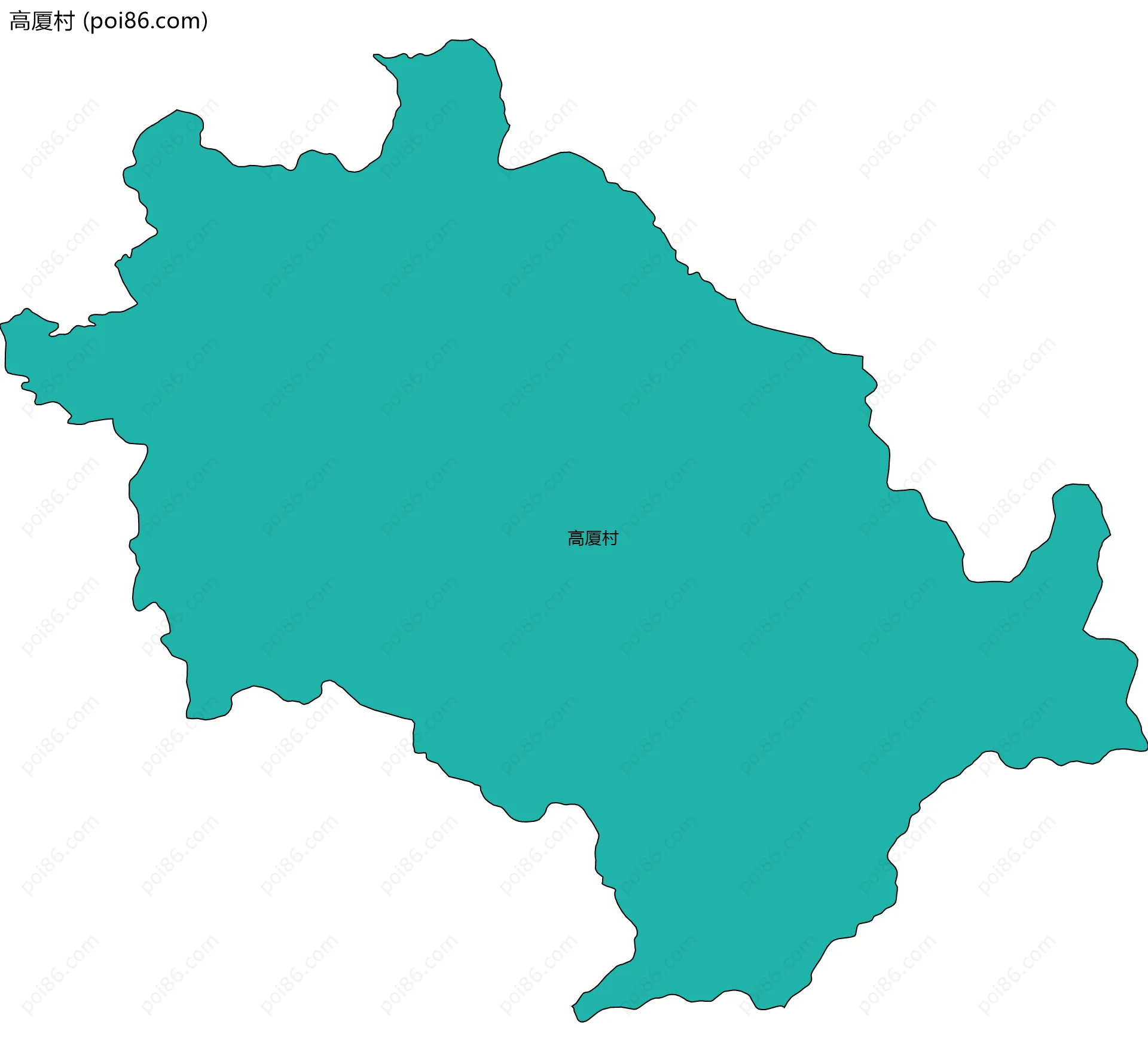 高厦村边界地图