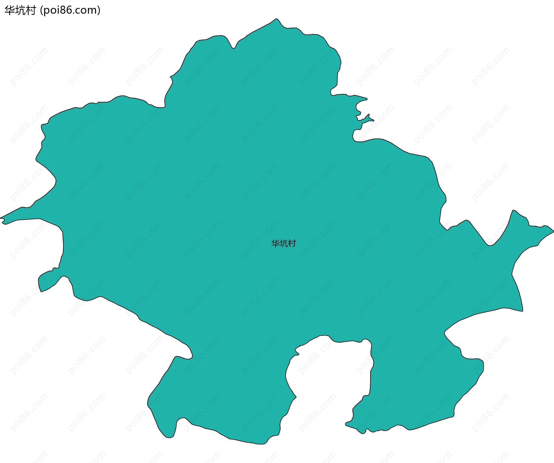 华坑村边界地图