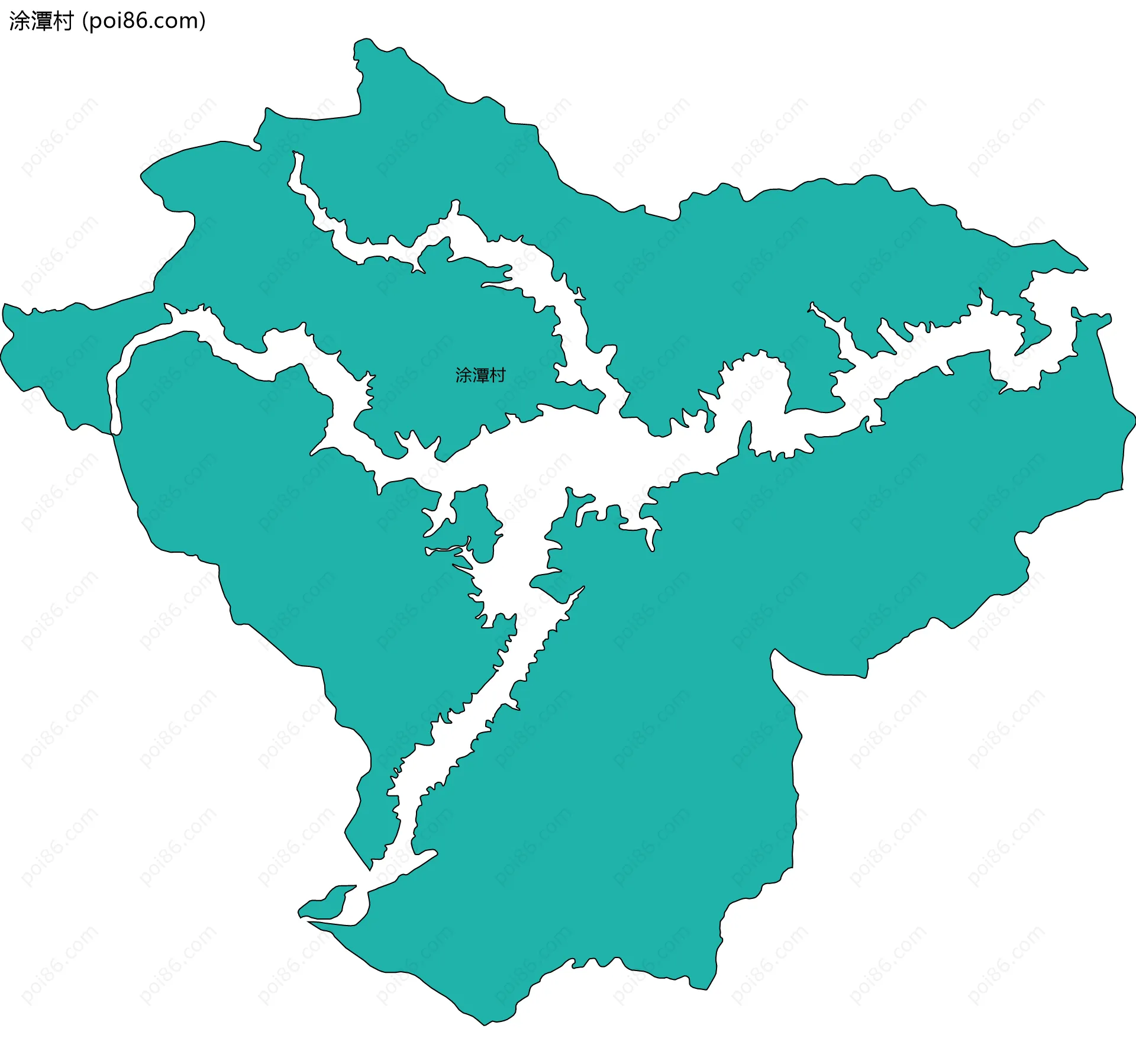 涂潭村边界地图