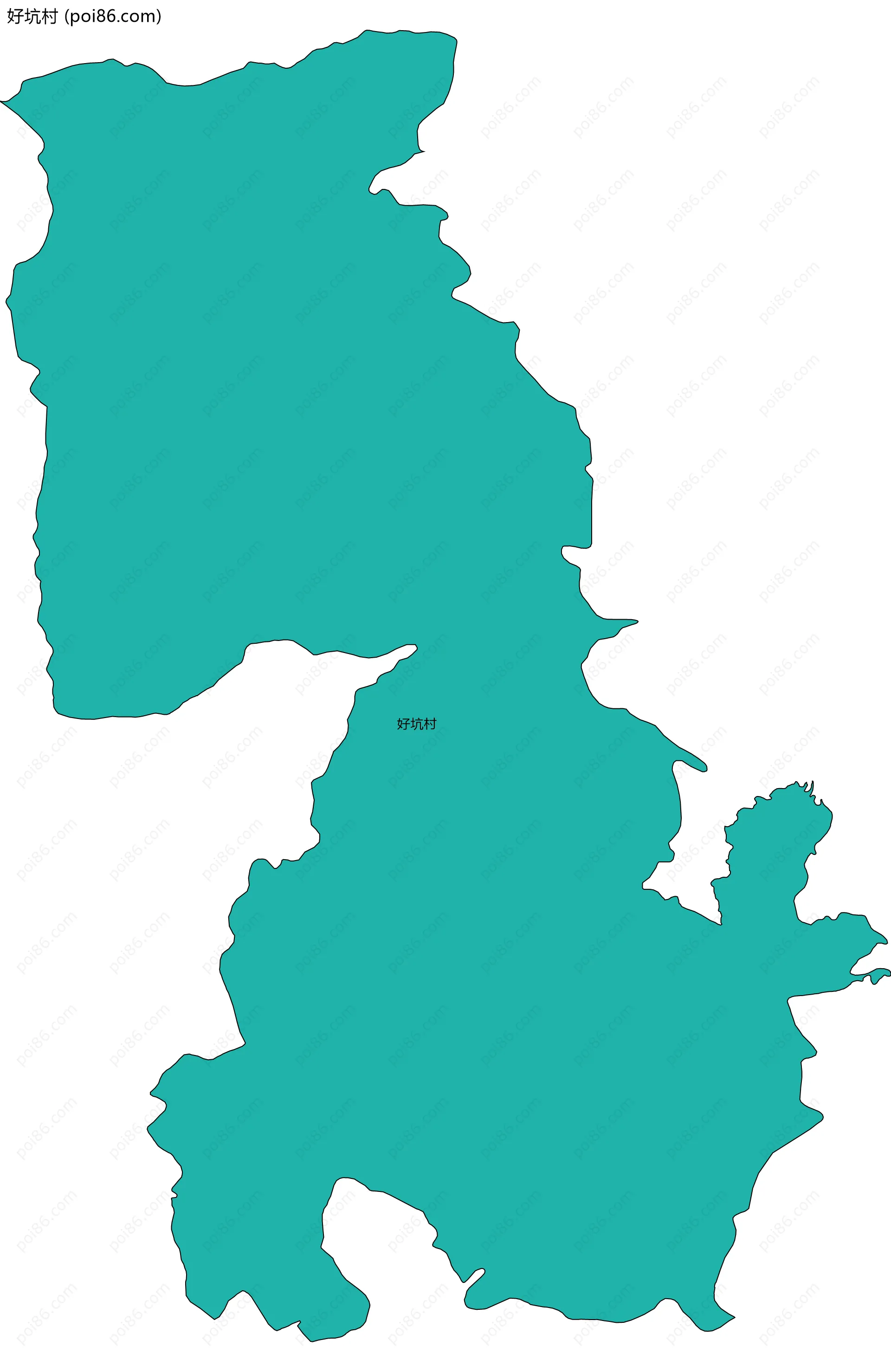 好坑村边界地图