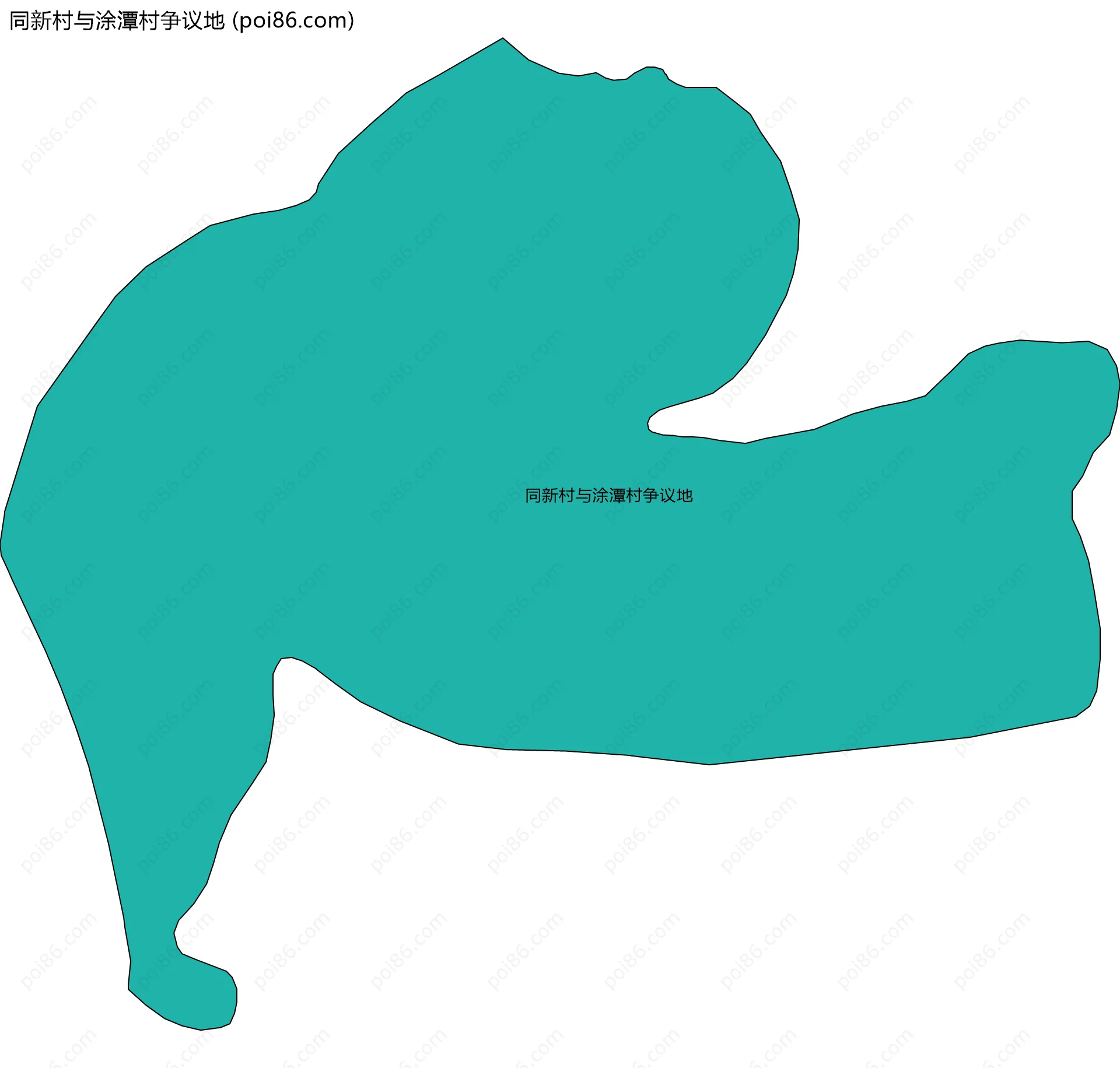 同新村与涂潭村争议地边界地图