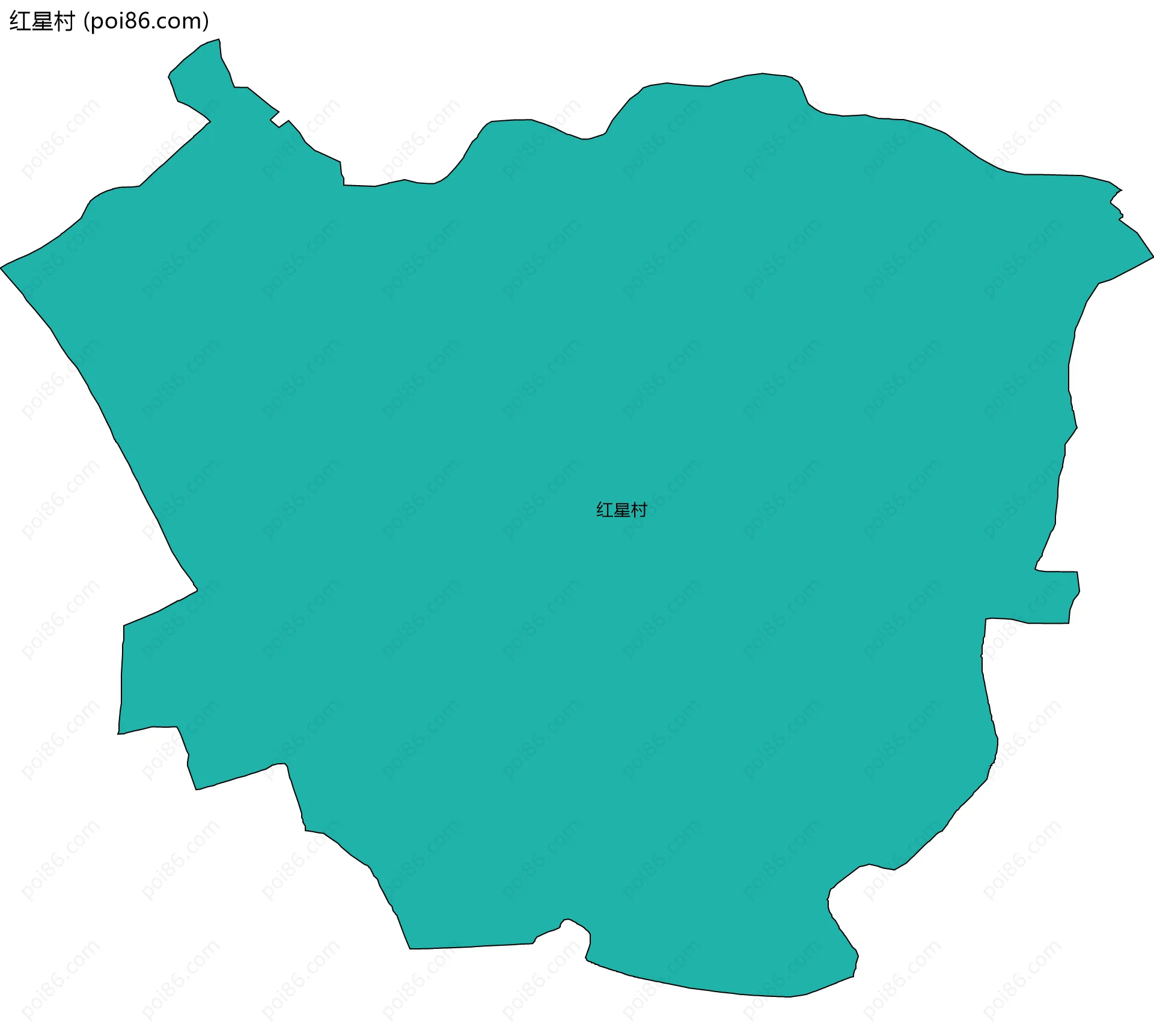 红星村边界地图