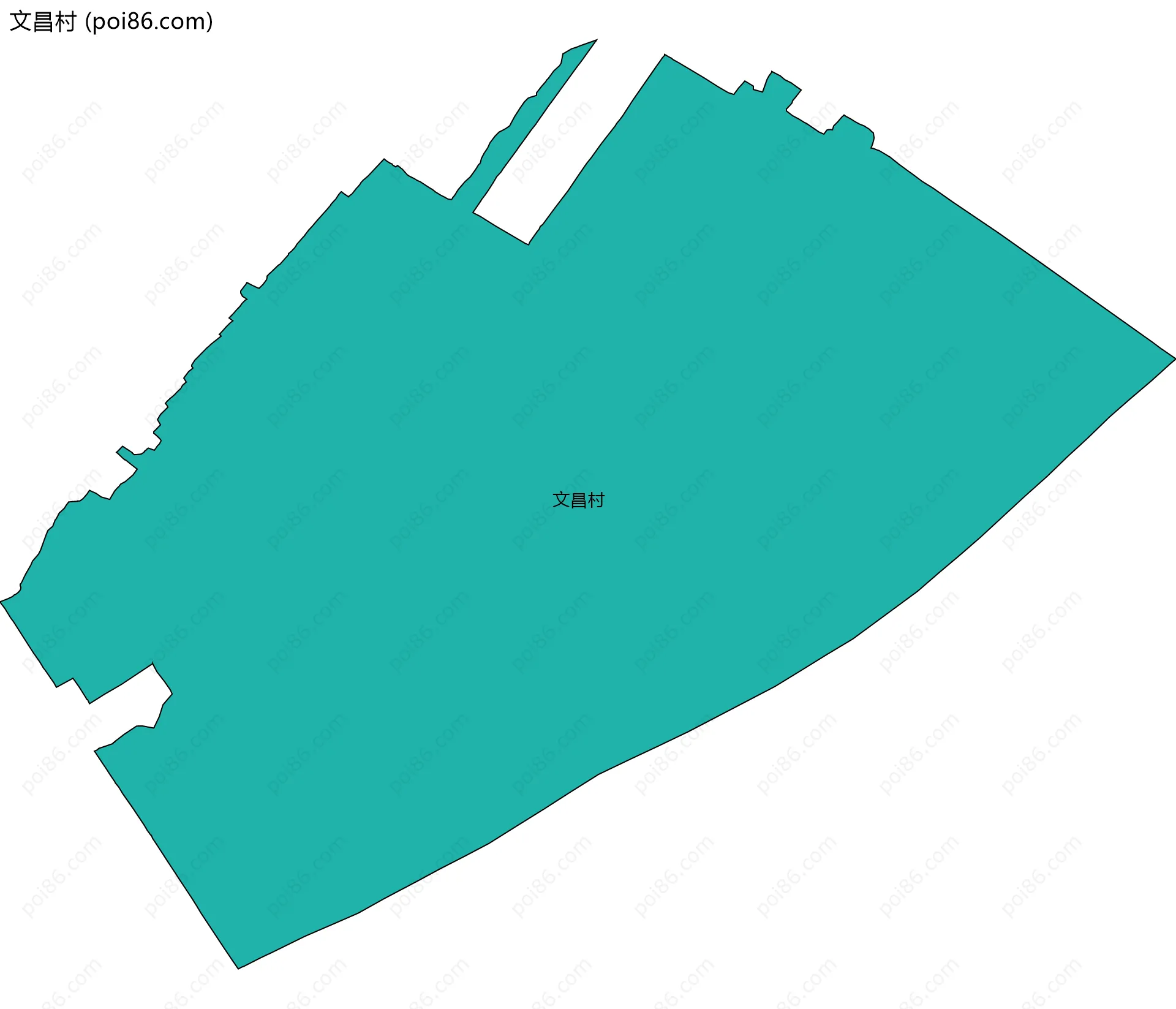 文昌村边界地图