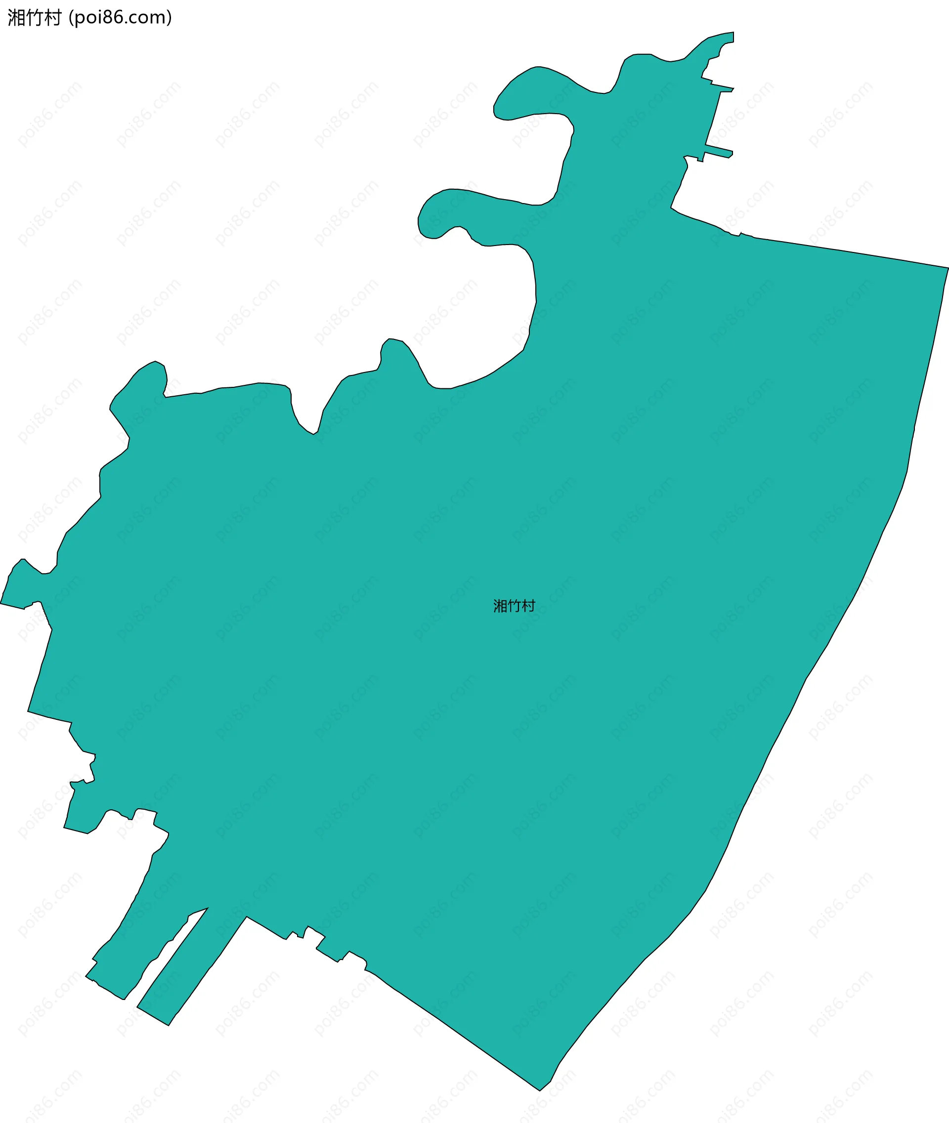 湘竹村边界地图