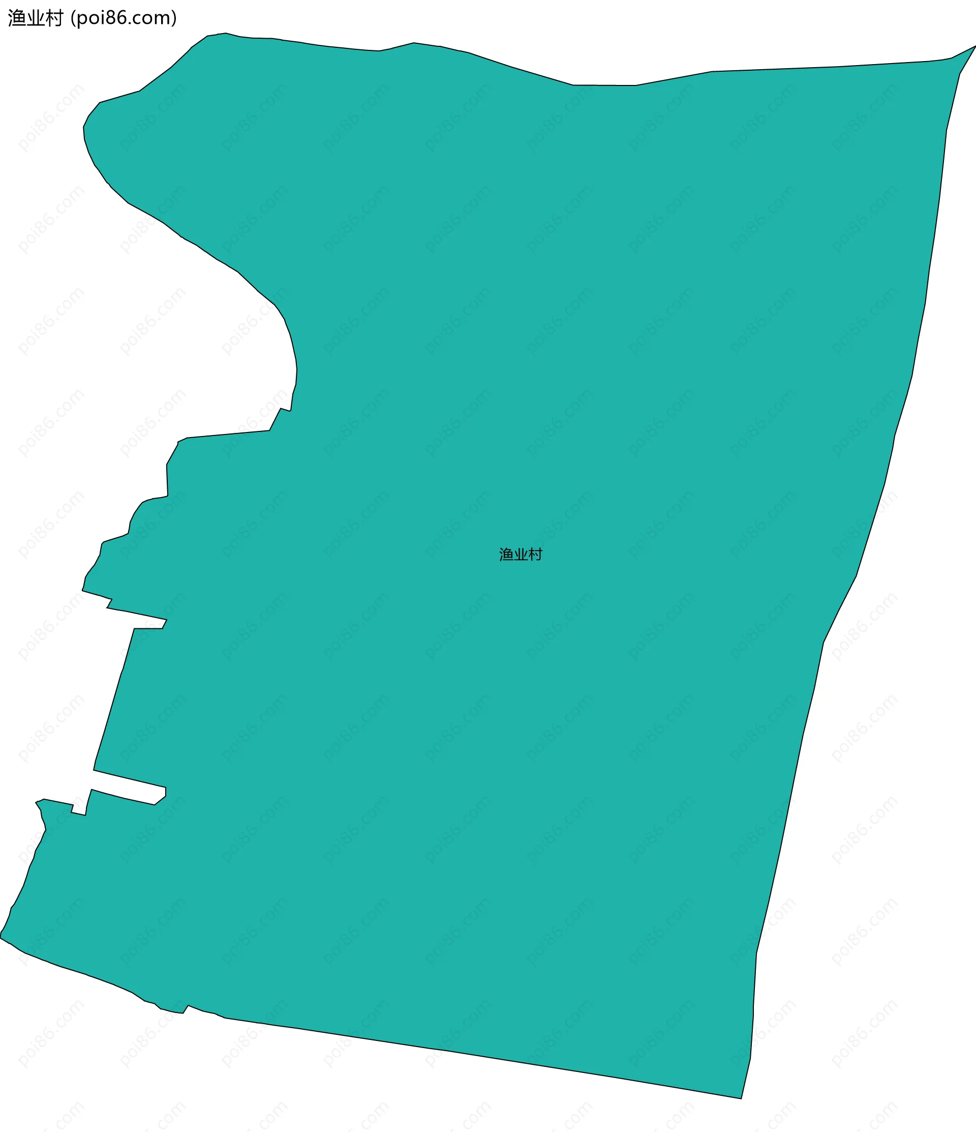 渔业村边界地图