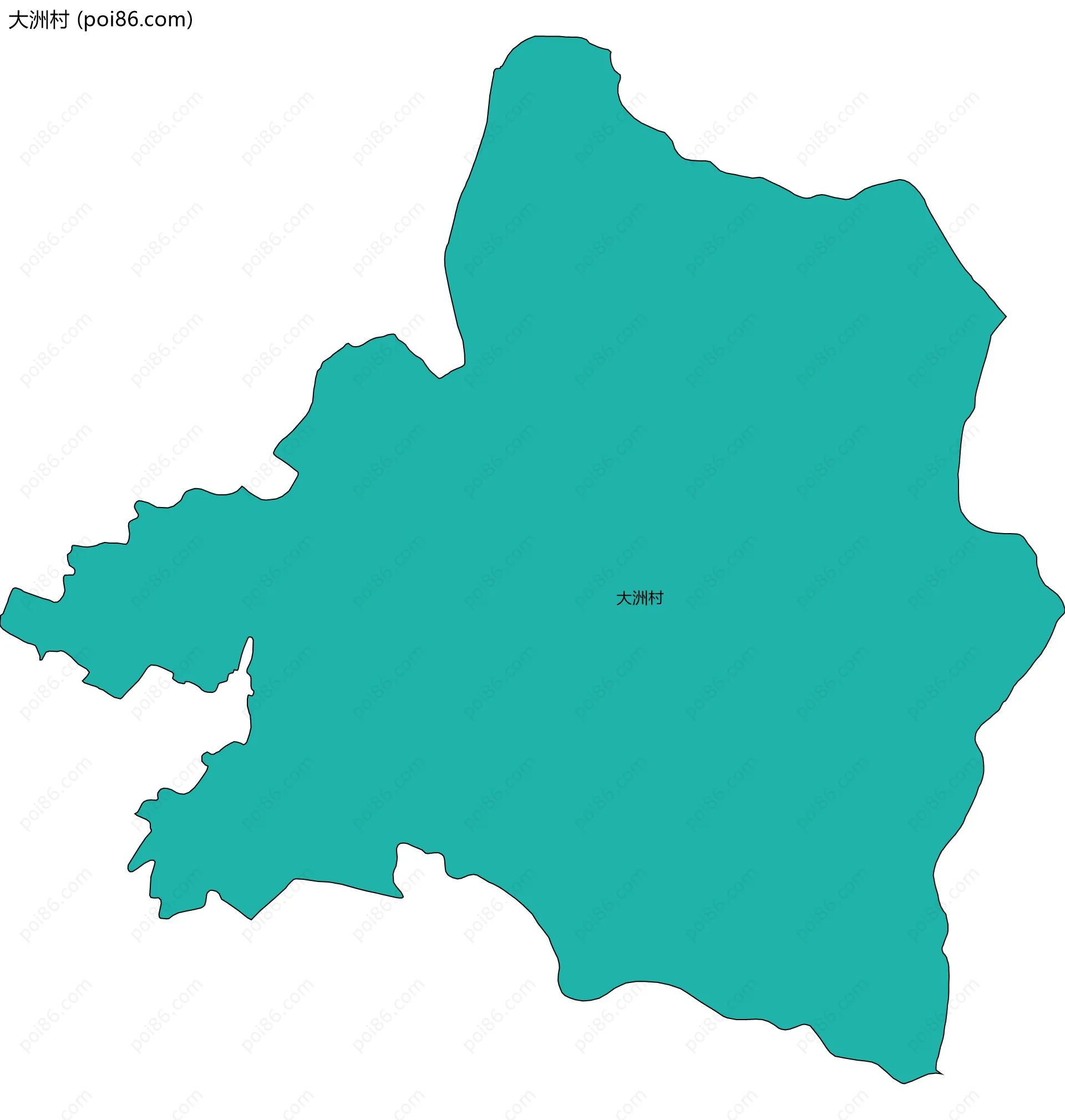 大洲村边界地图