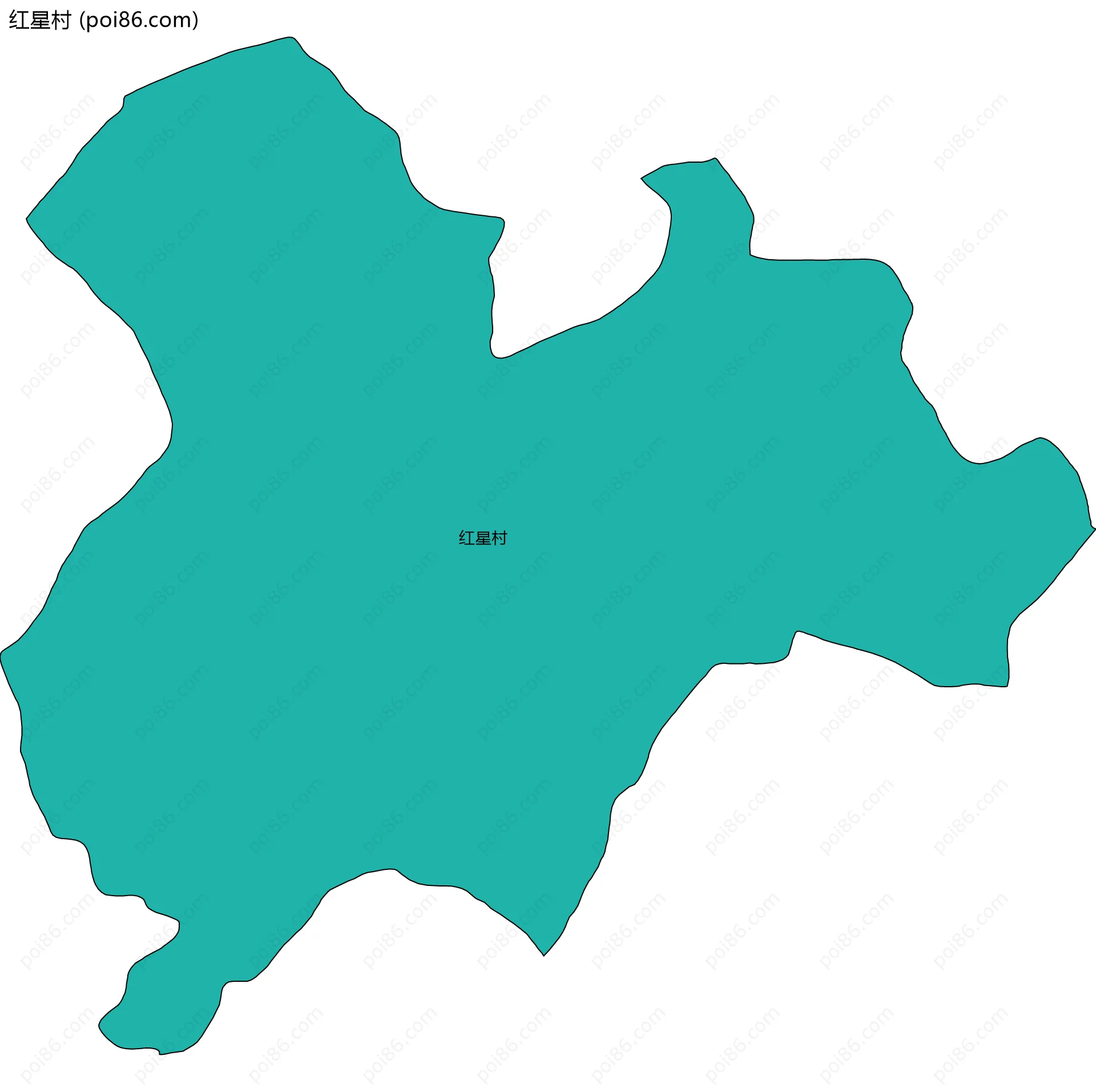 红星村边界地图