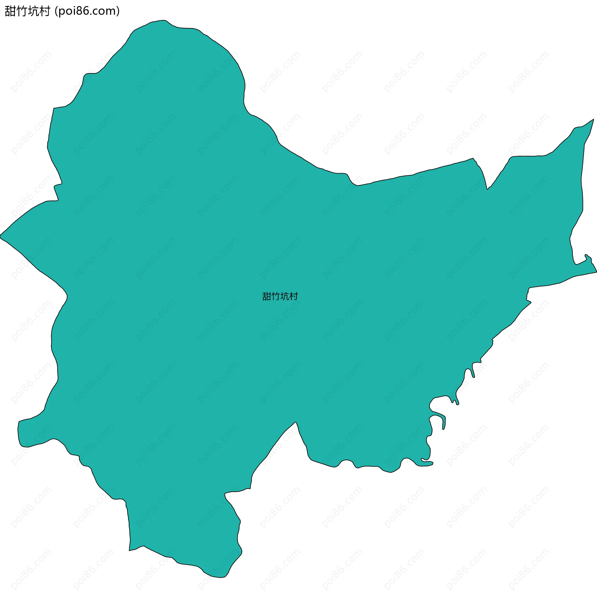 甜竹坑村边界地图