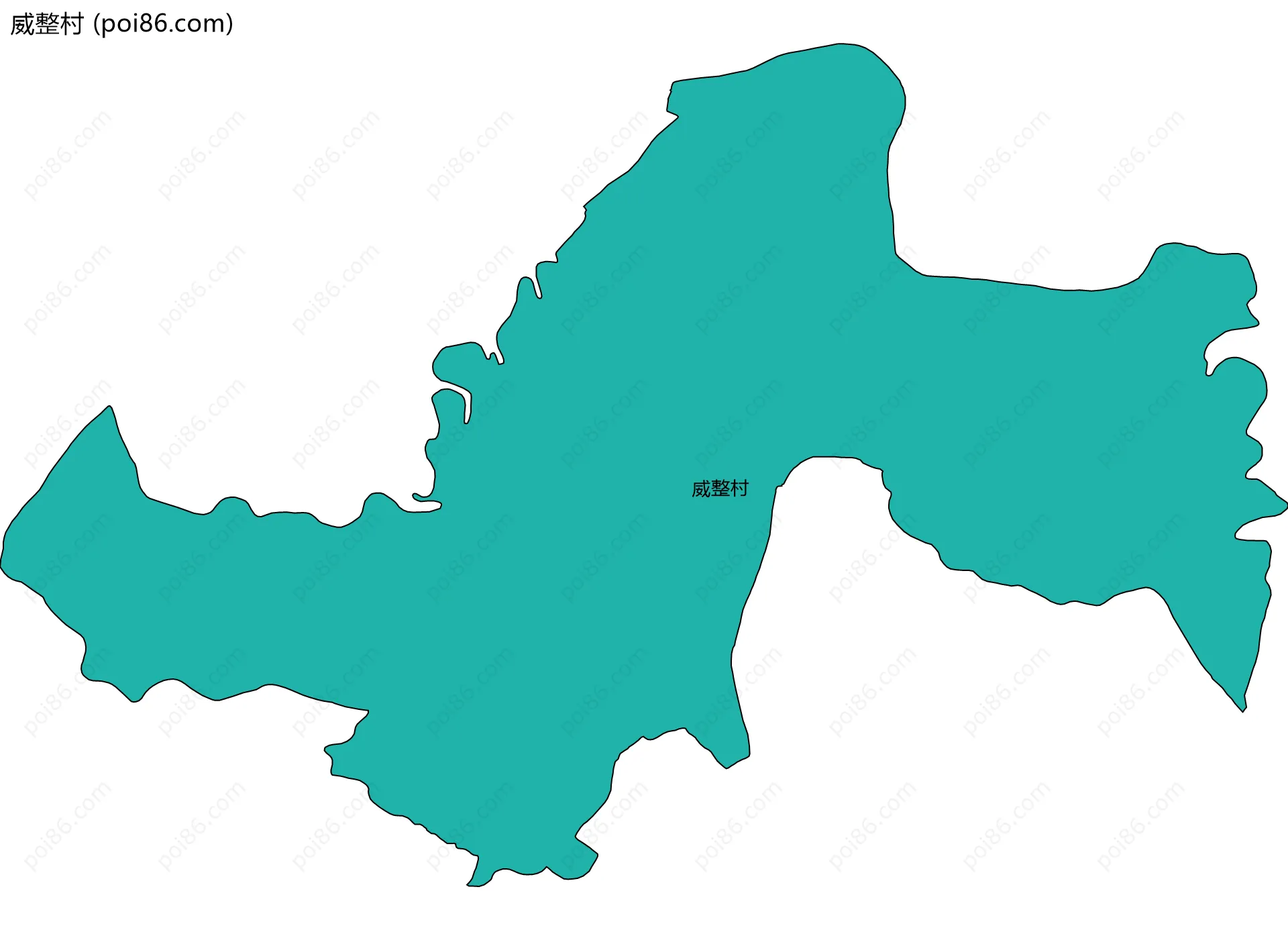 威整村边界地图