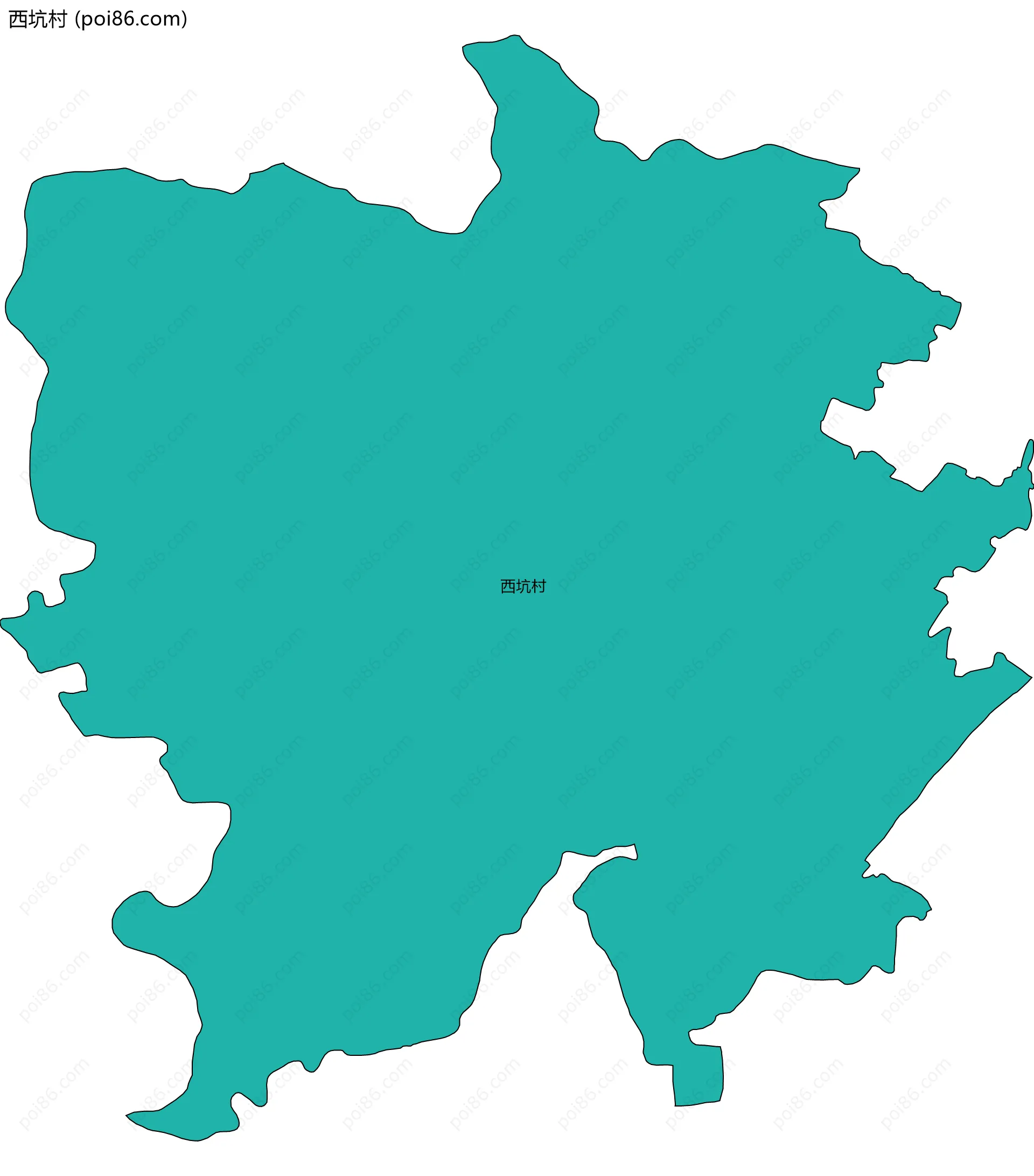 西坑村边界地图