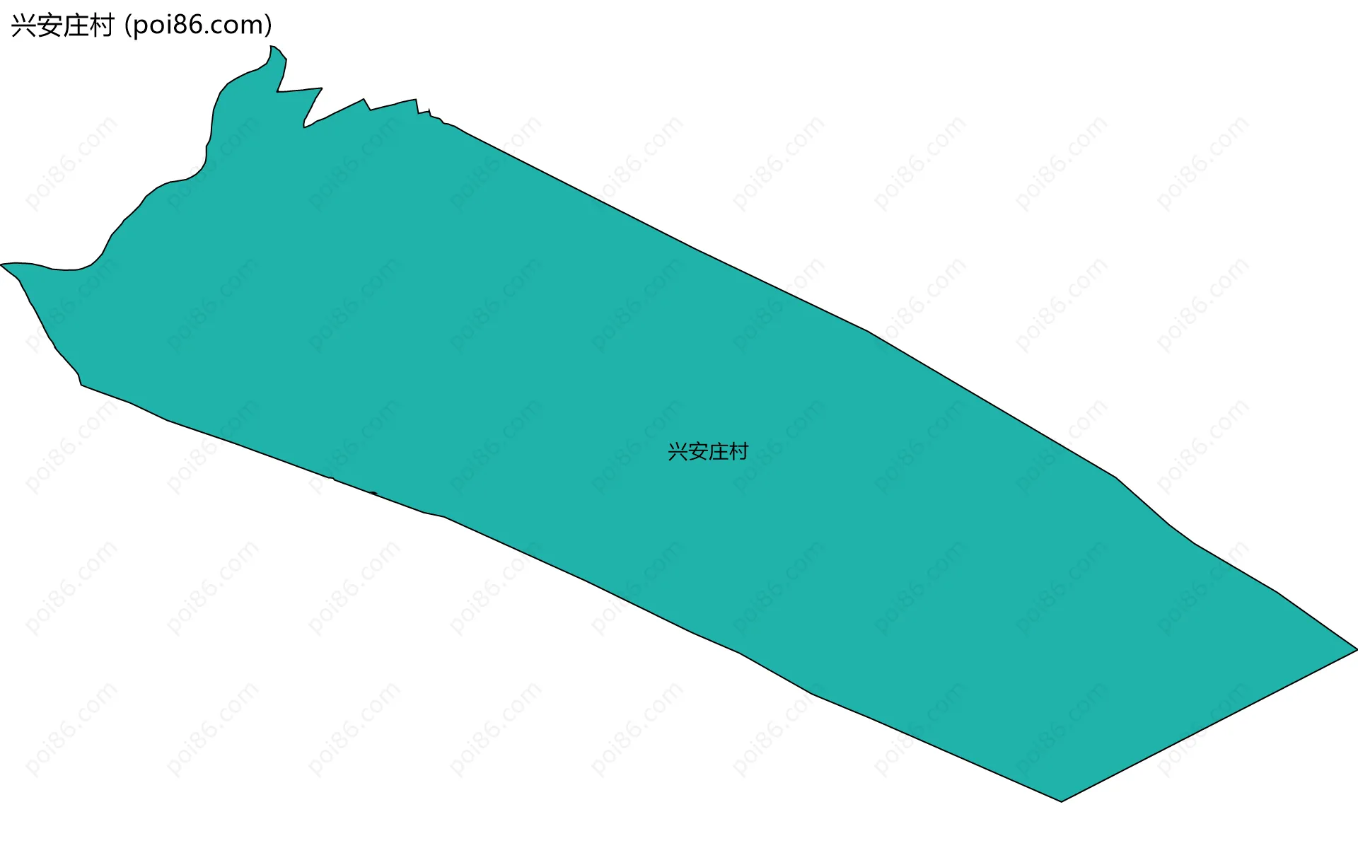 兴安庄村边界地图