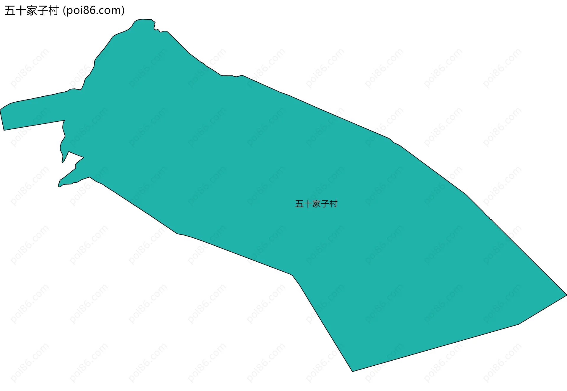 五十家子村边界地图