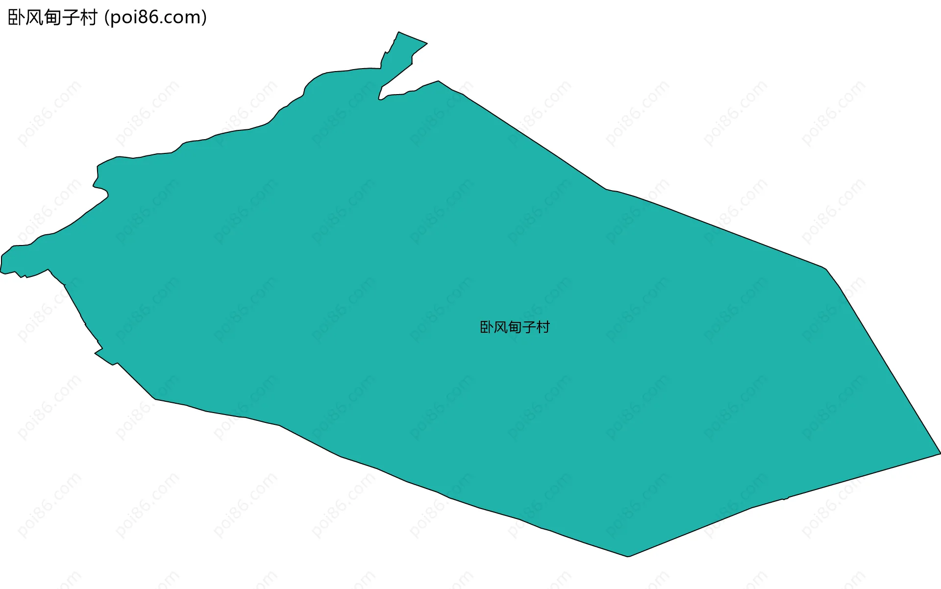 卧风甸子村边界地图